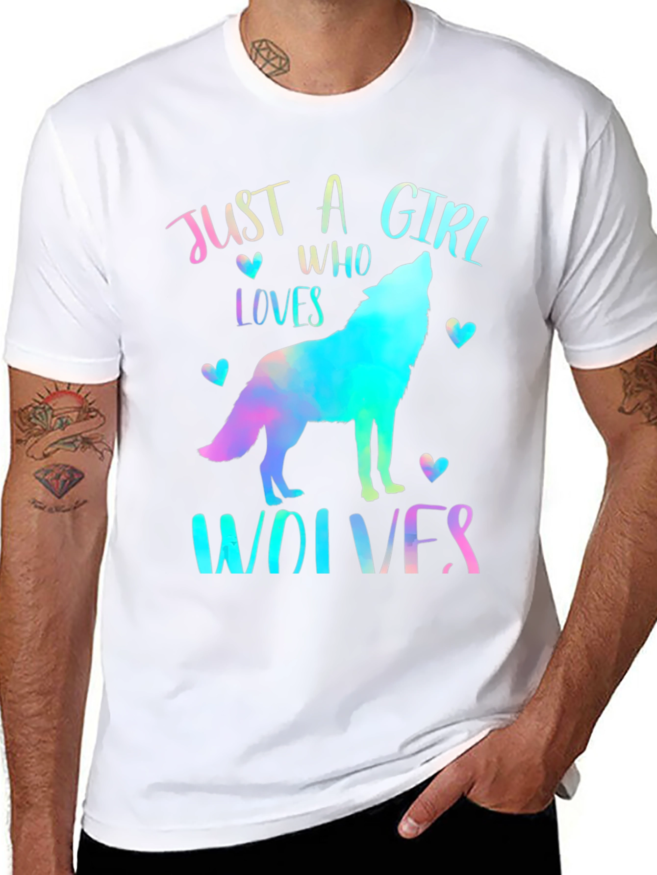 Just A Girl Who Loves Wolves Graphic Tee