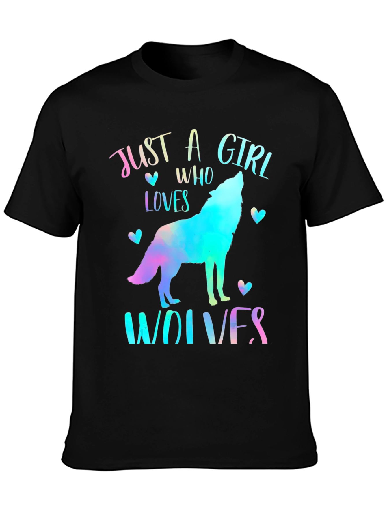 Just A Girl Who Loves Wolves Graphic Tee