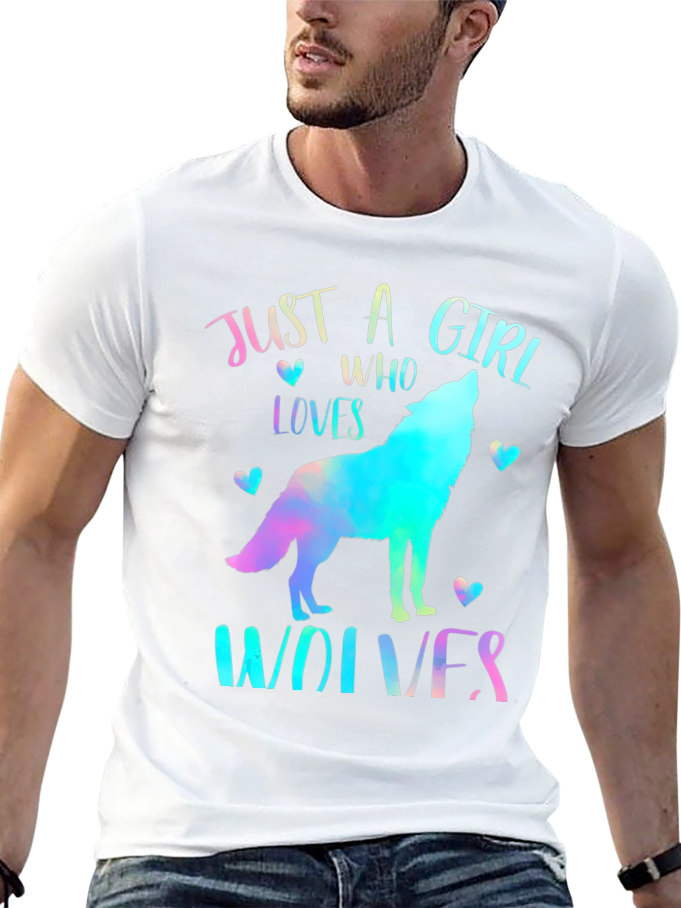Just A Girl Who Loves Wolves Graphic Tee