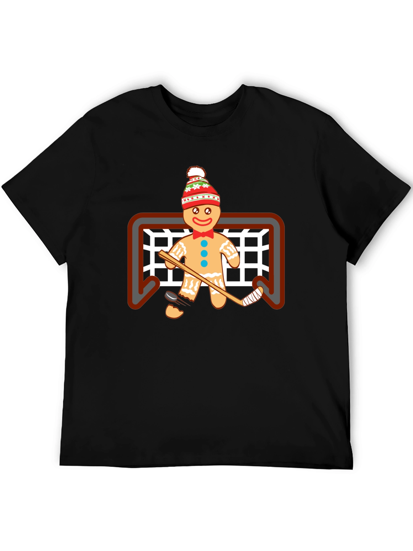 Gingerbread Hockey T-Shirt - Holiday Fun!