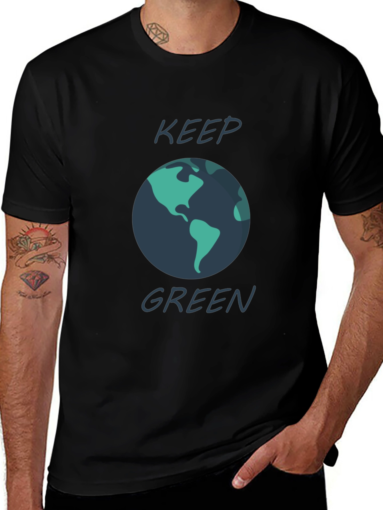 Keep Green Graphic Tee - Eco-Friendly Shirt