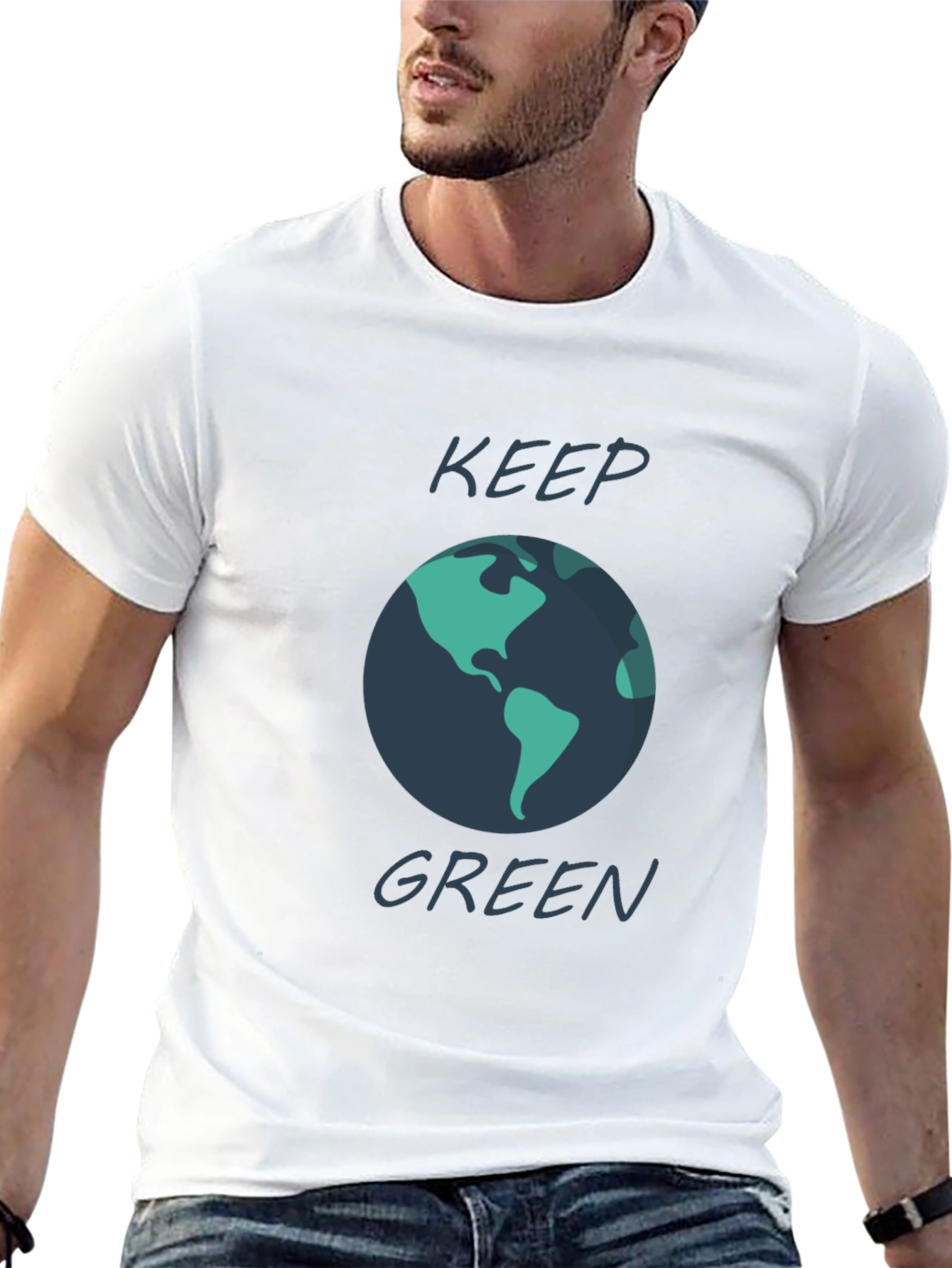 Keep Green Graphic Tee - Eco-Friendly Shirt