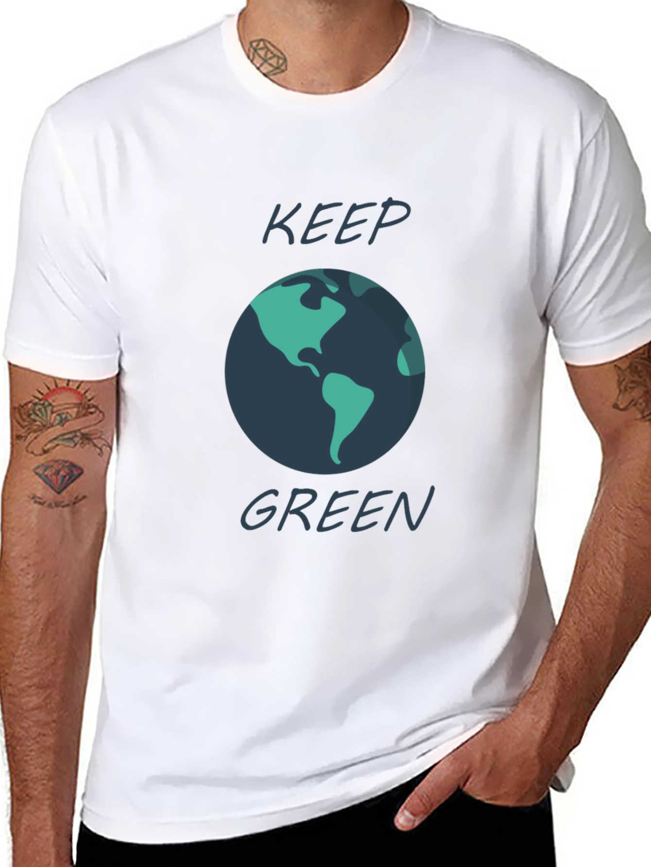Keep Green Graphic Tee - Eco-Friendly Shirt