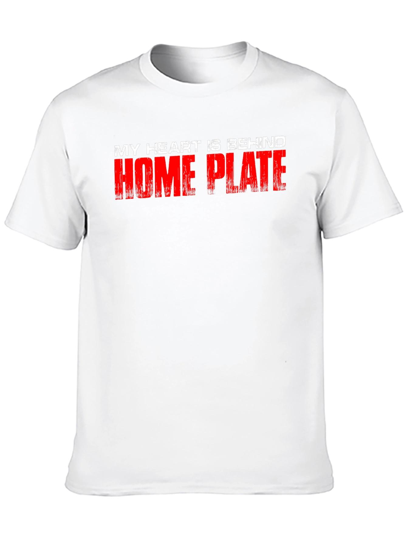 My Heart Is Behind Home Plate Black T-Shirt