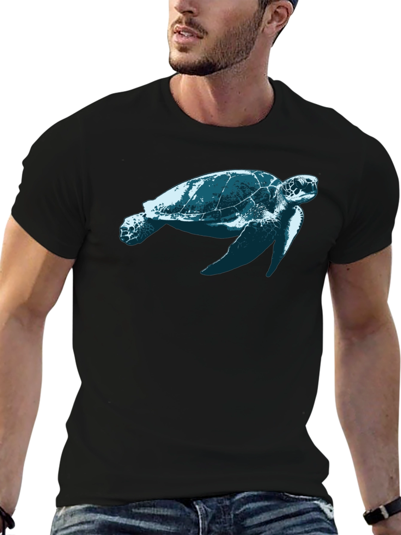 Turtle Graphic Black T-Shirt | Stylish and Comfortable