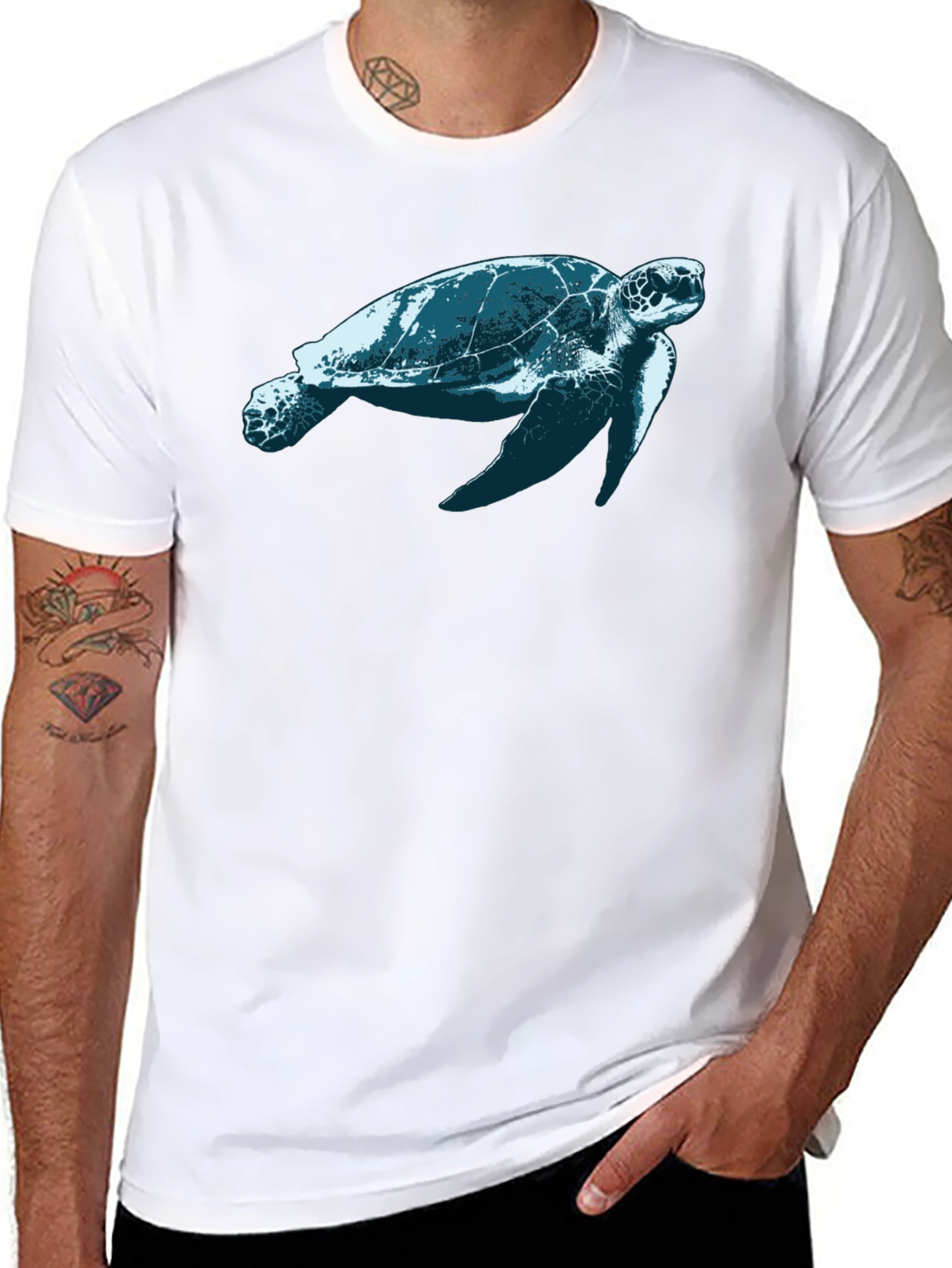 Turtle Graphic Black T-Shirt | Stylish and Comfortable