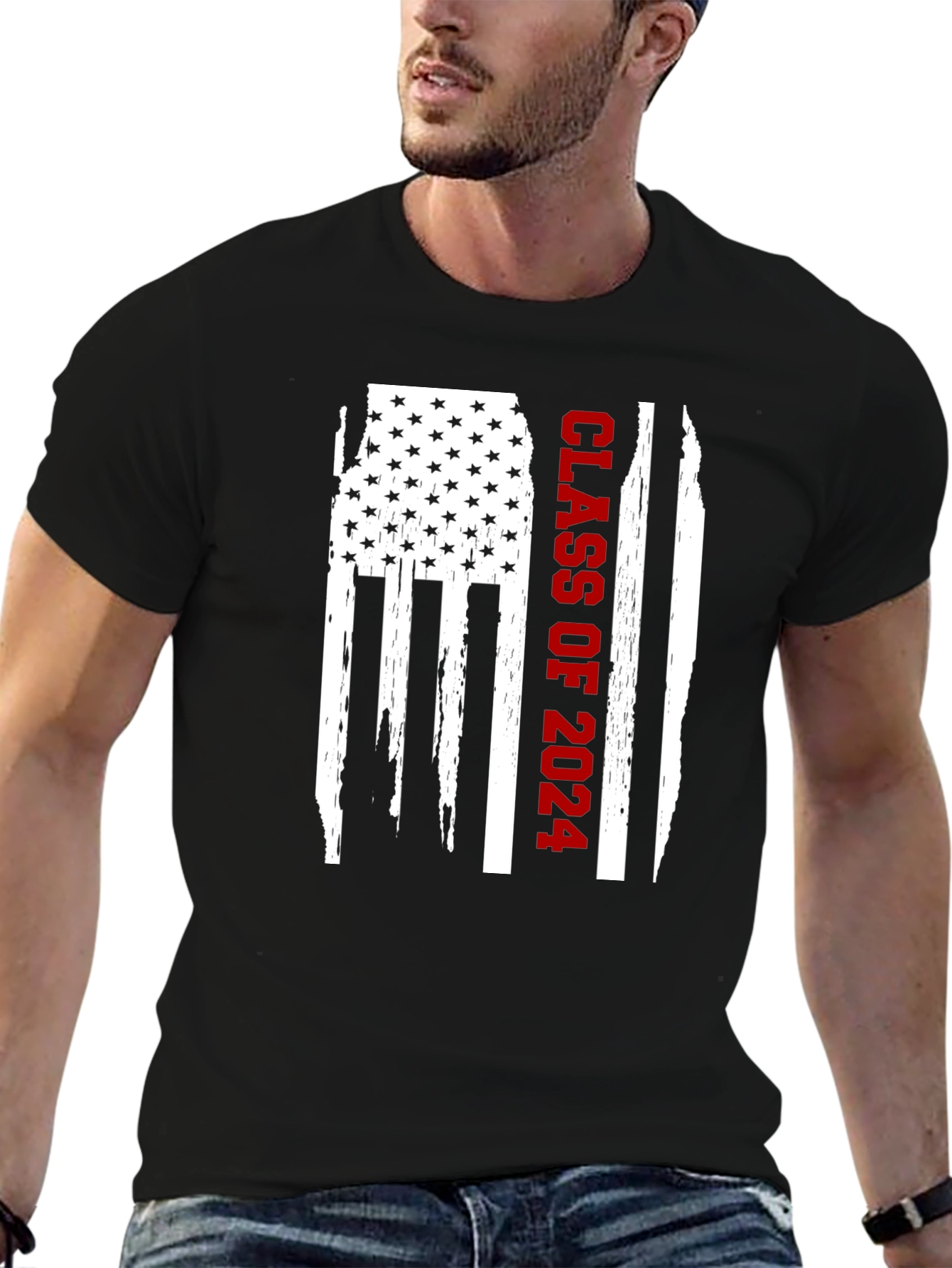 Class of 2024 American Flag T-Shirt