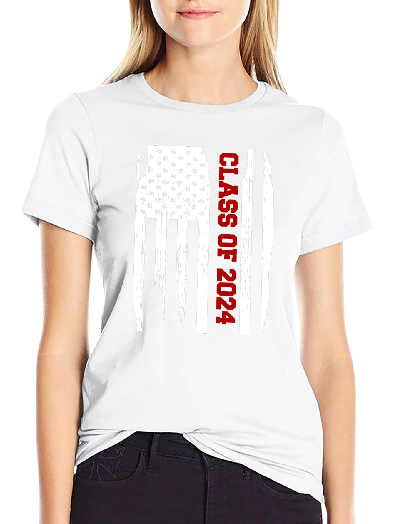 Class of 2024 American Flag T-Shirt