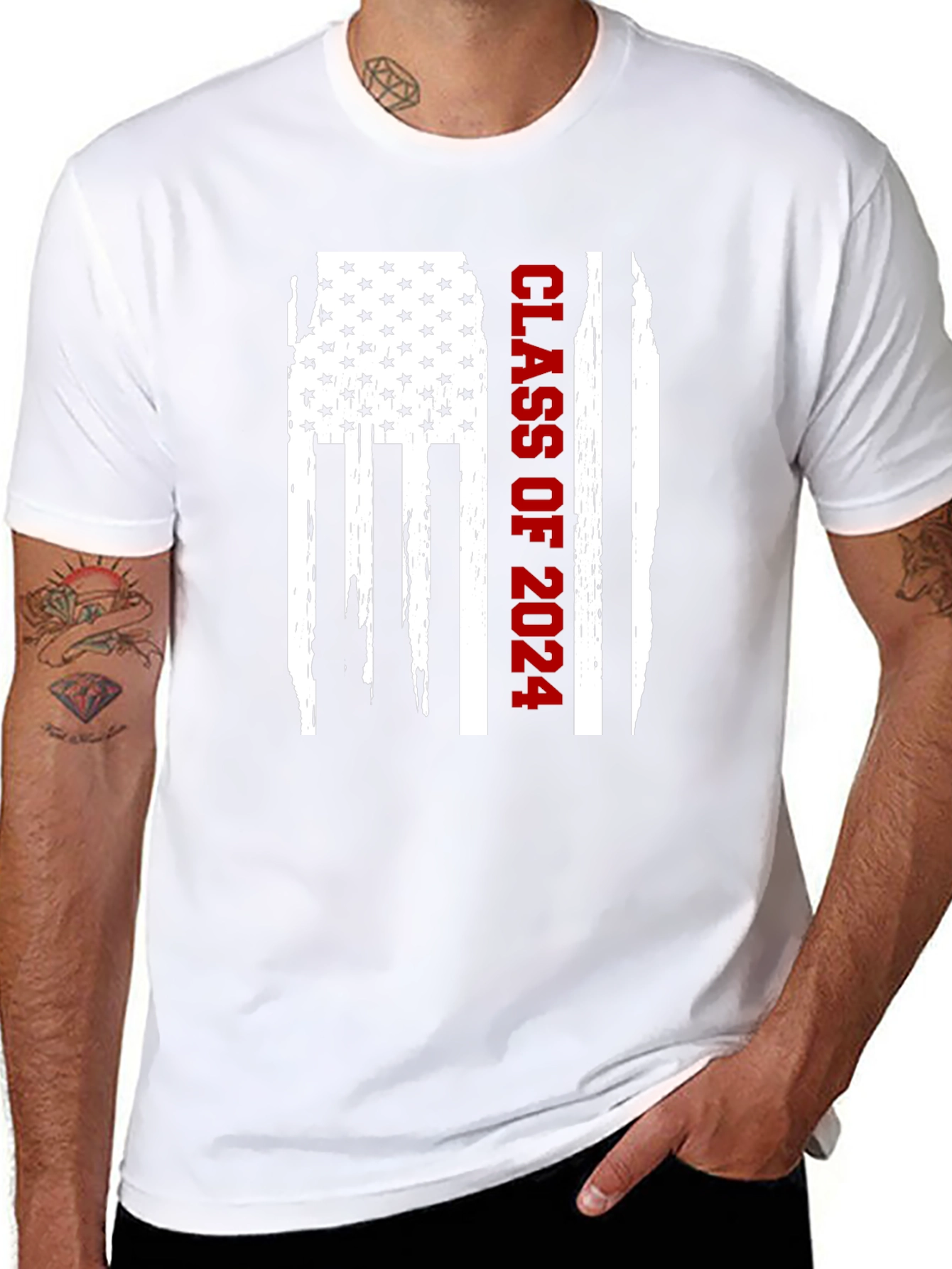Class of 2024 American Flag T-Shirt