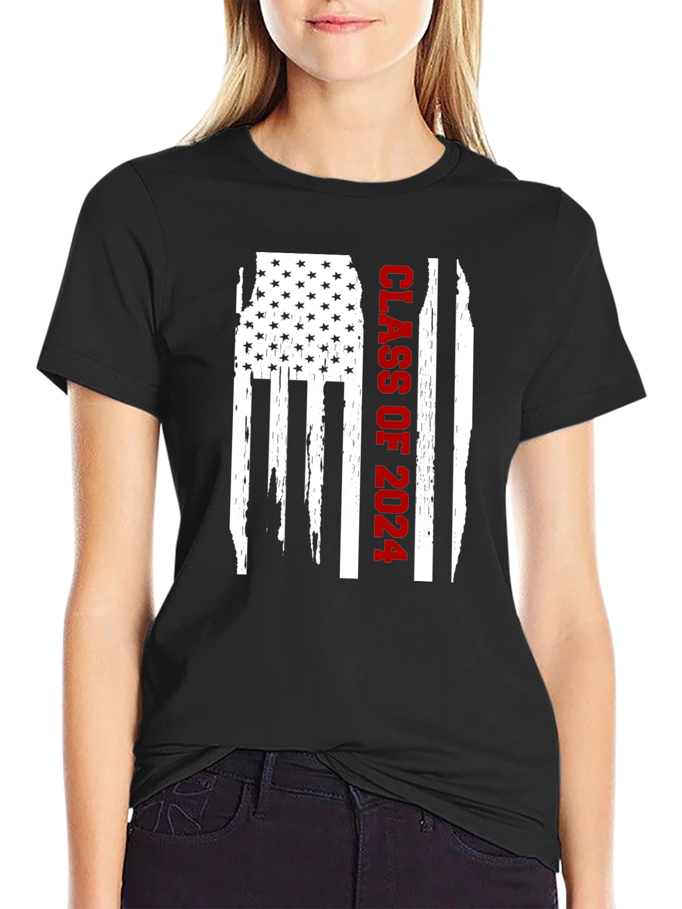 Class of 2024 American Flag T-Shirt
