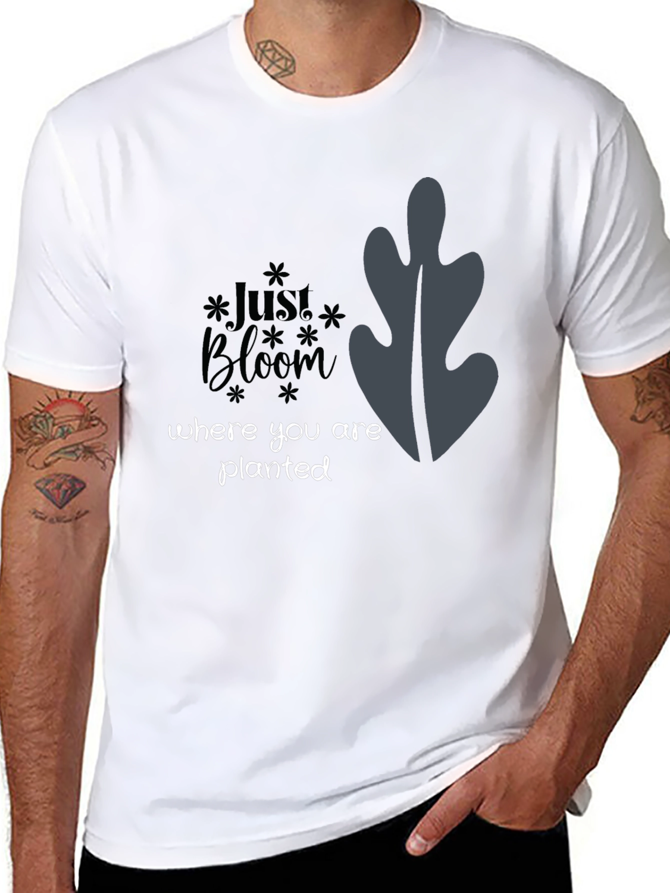 Just Bloom Black Graphic Tee