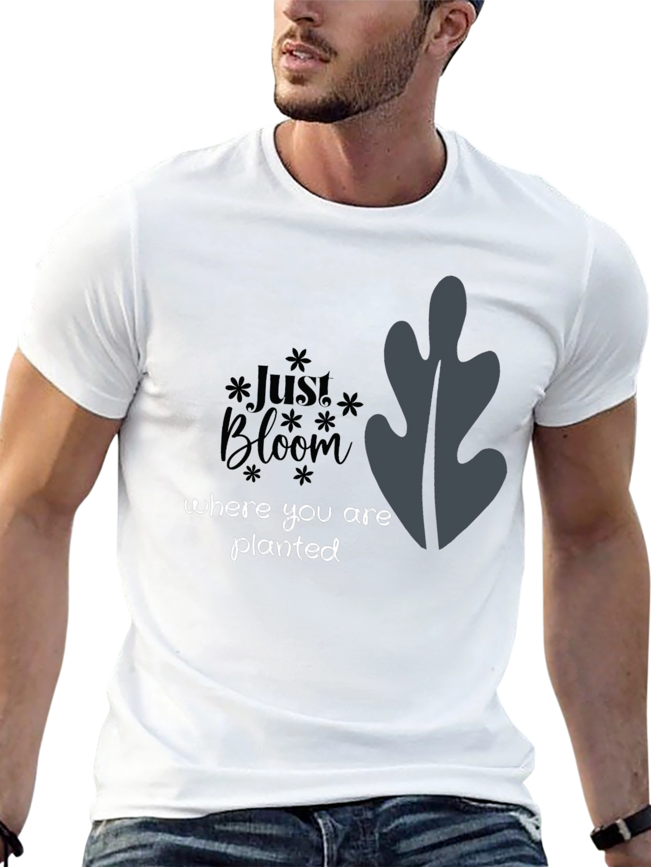 Just Bloom Black Graphic Tee