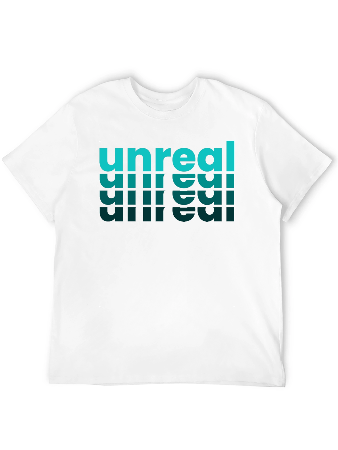 Unreal Text Design Black T-Shirt