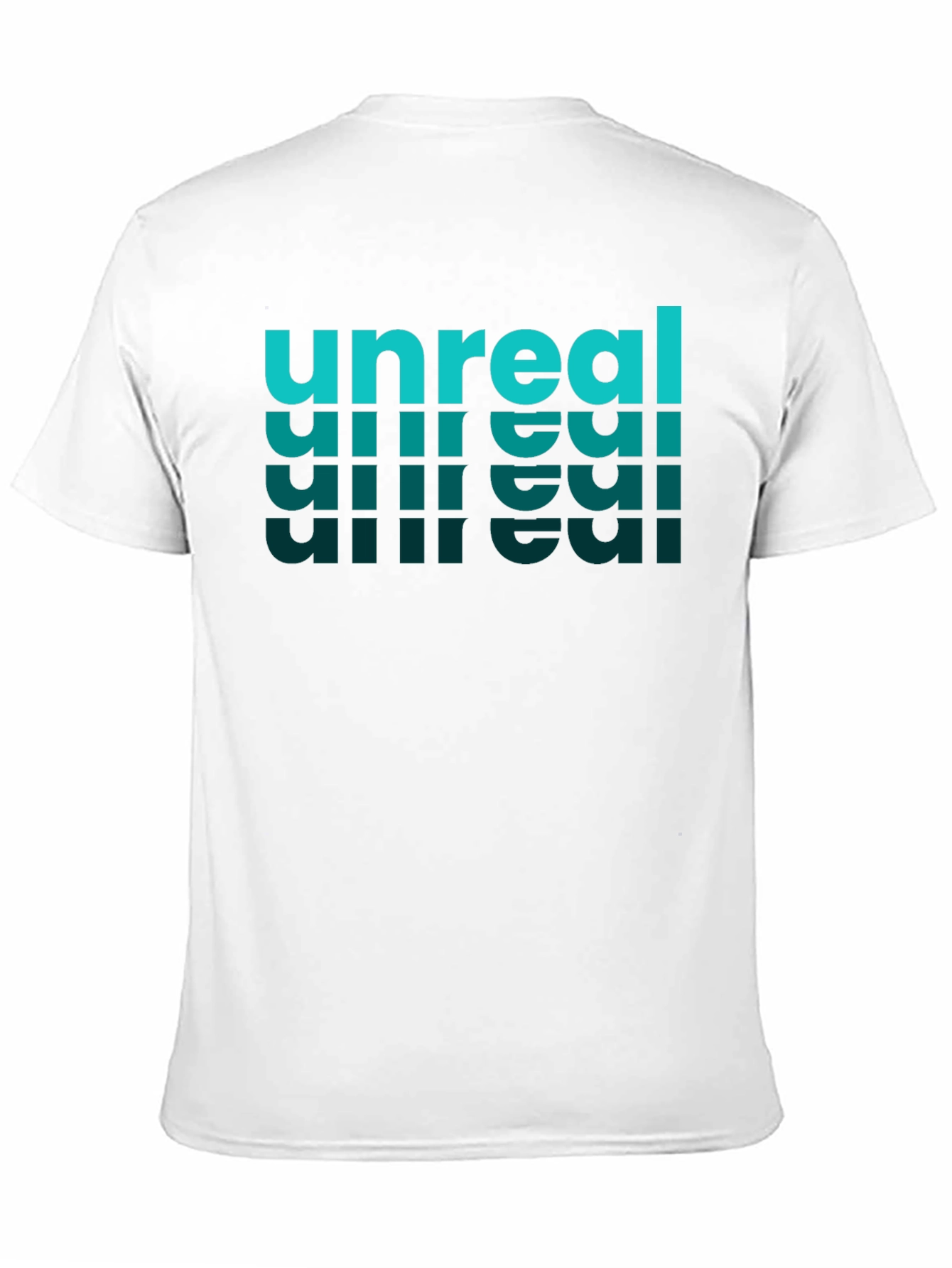 Unreal Text Design Black T-Shirt