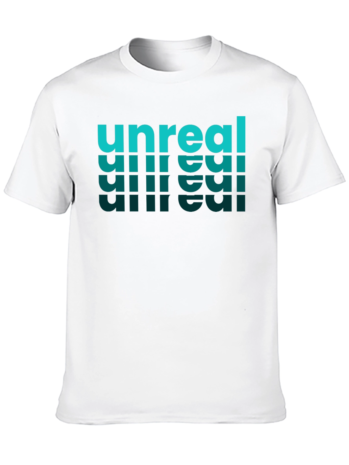 Unreal Text Design Black T-Shirt