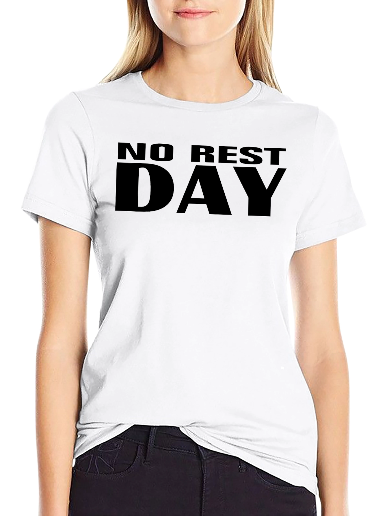 No Rest Day Mens Black Graphic T-Shirt