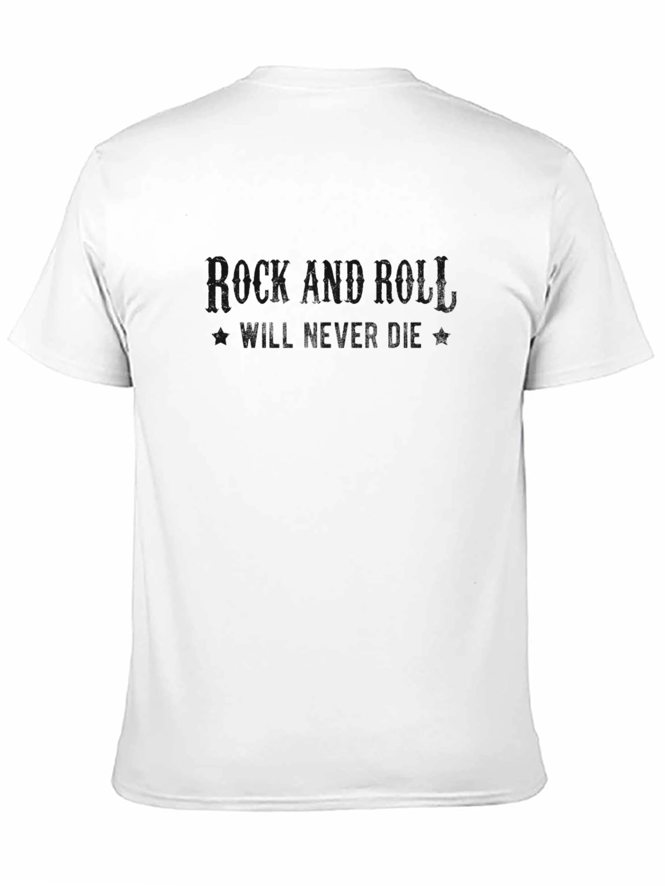 Rock and Roll Will Never Die Black T-Shirt