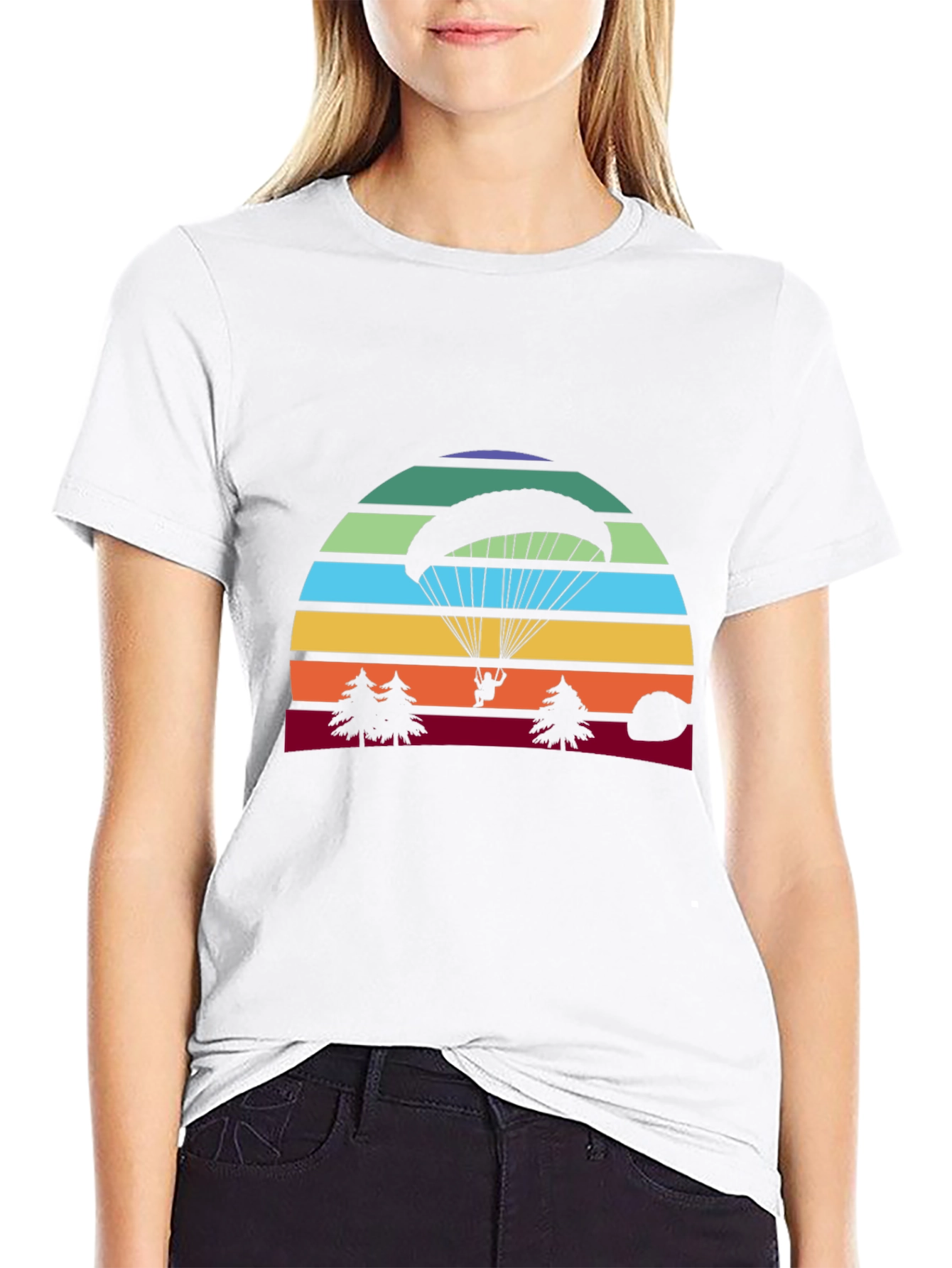 Paragliding Sunset T-Shirt - Adventure Graphic Tee