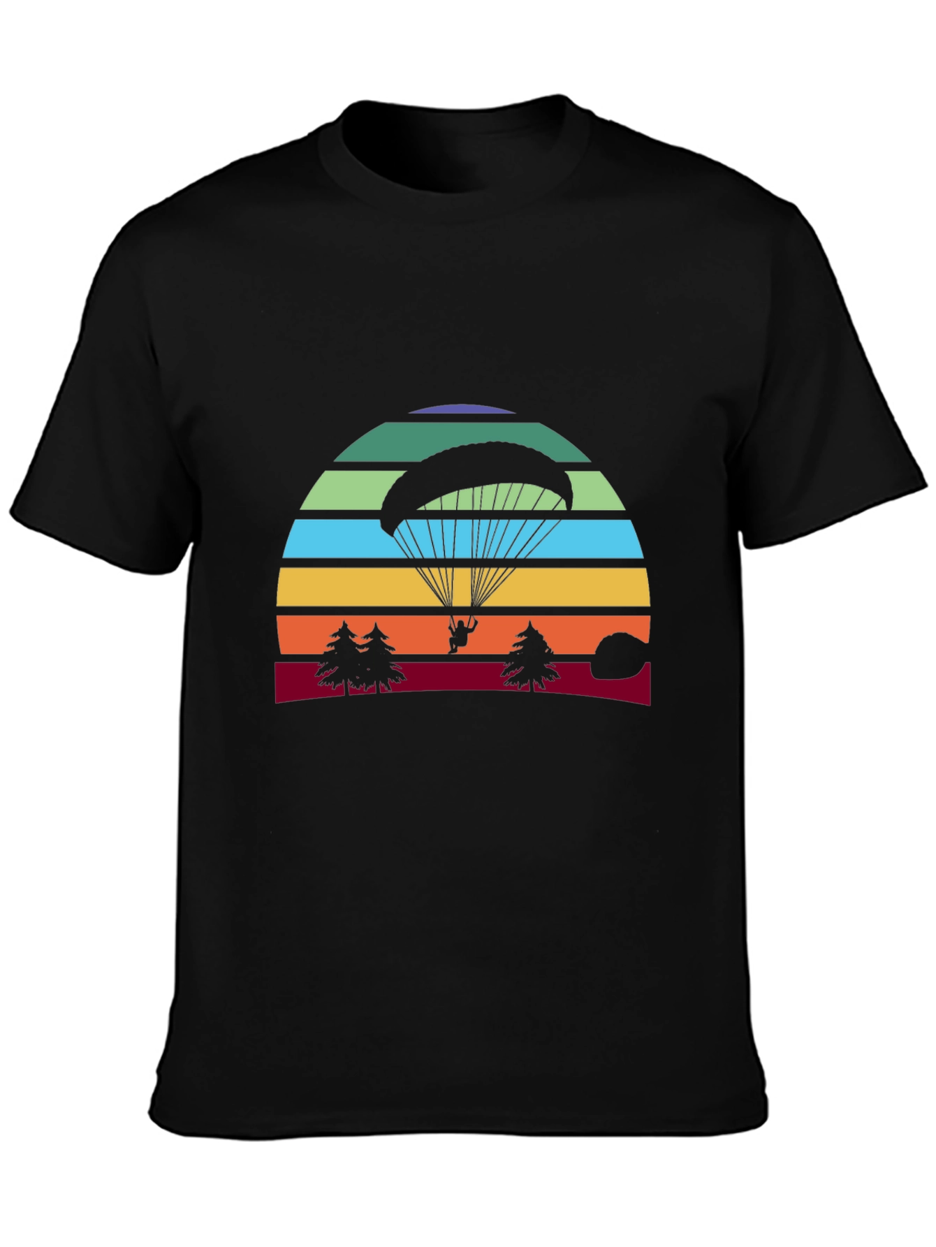 Paragliding Sunset T-Shirt - Adventure Graphic Tee