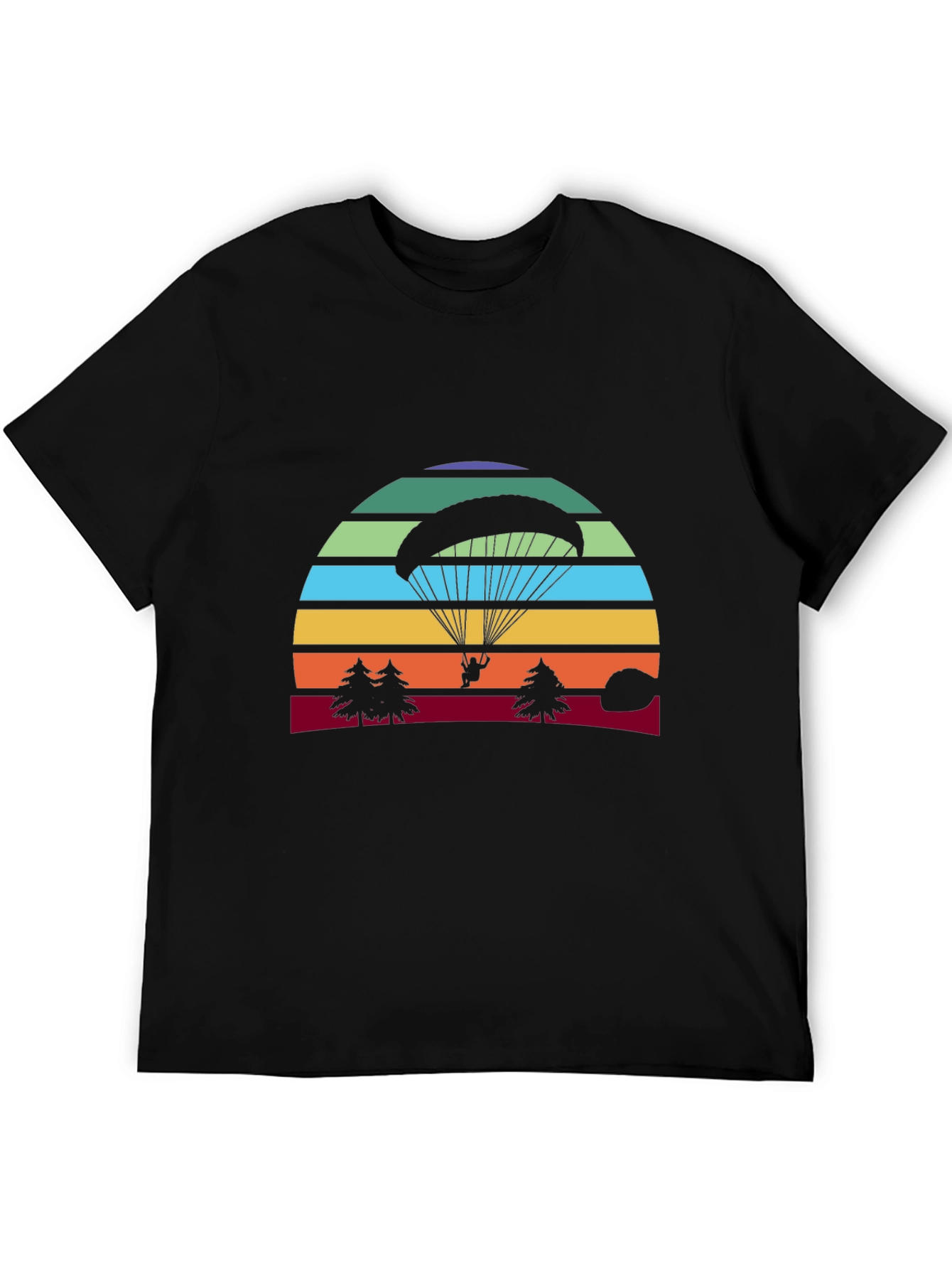 Paragliding Sunset T-Shirt - Adventure Graphic Tee