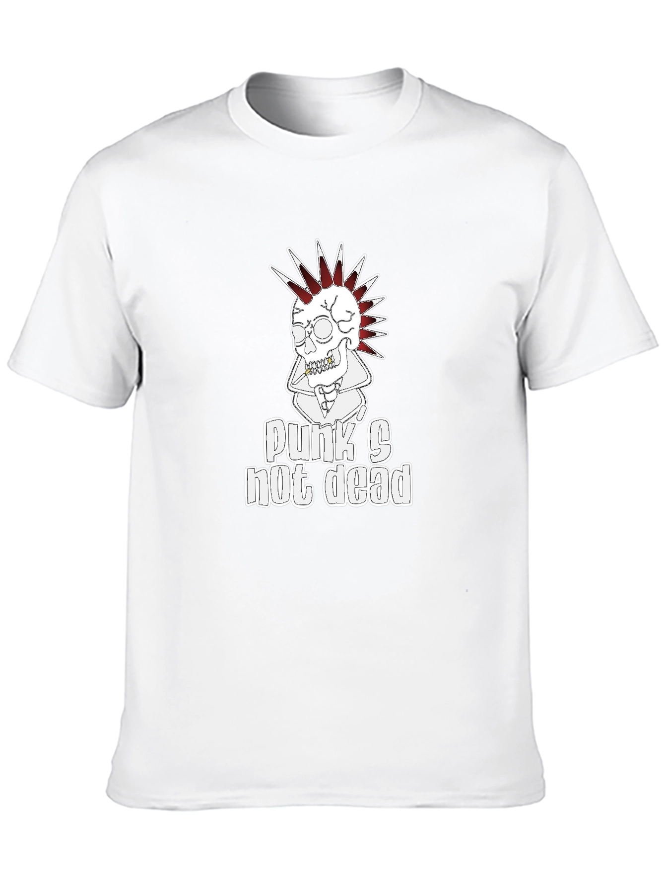 Punks Not Dead T-Shirt - Skull Graphic Tee