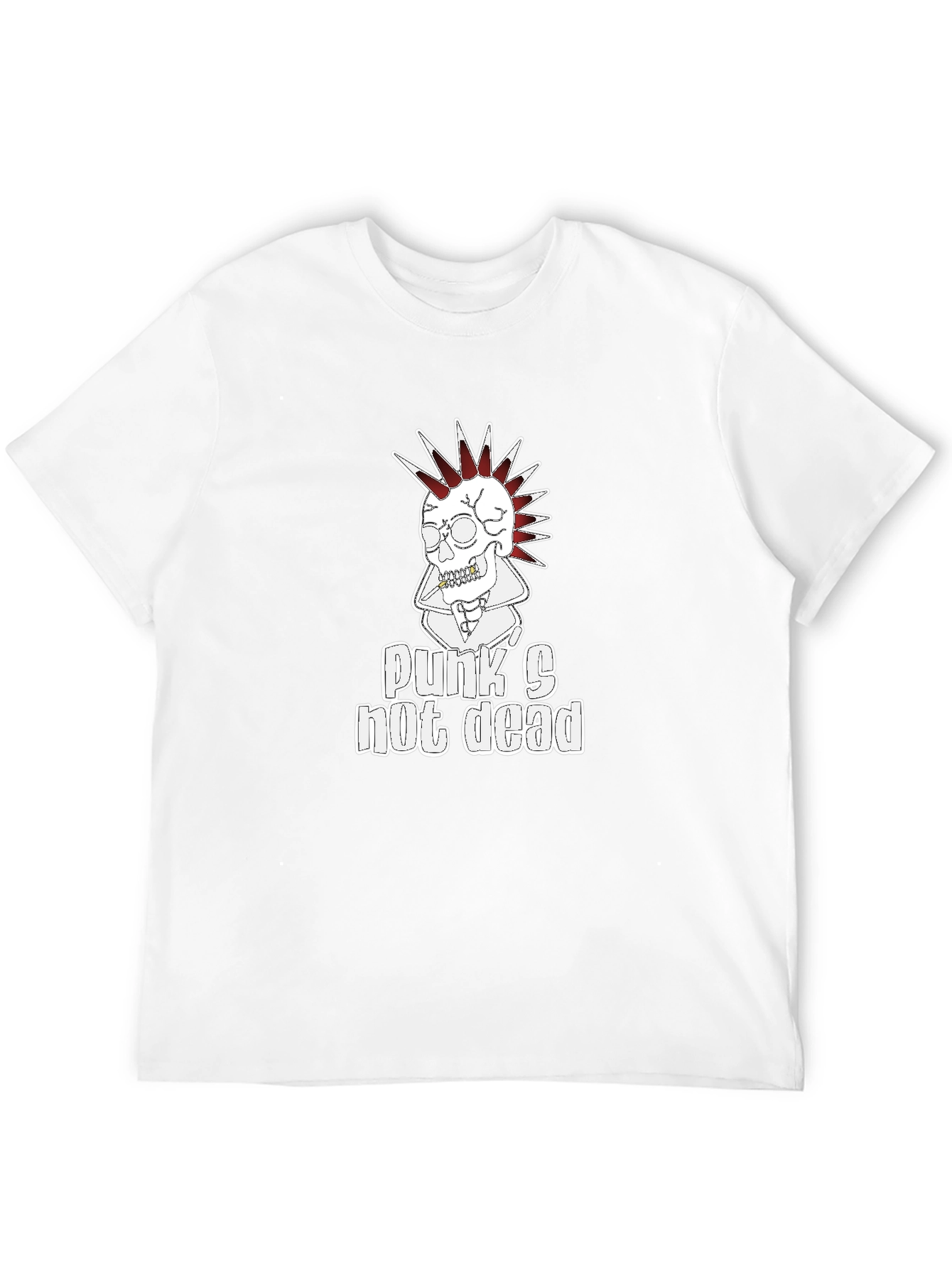 Punks Not Dead T-Shirt - Skull Graphic Tee