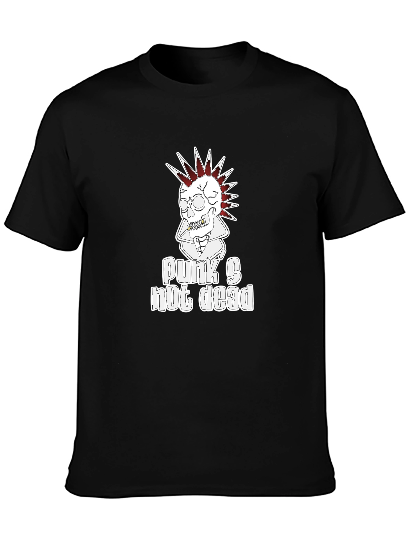 Punks Not Dead T-Shirt - Skull Graphic Tee