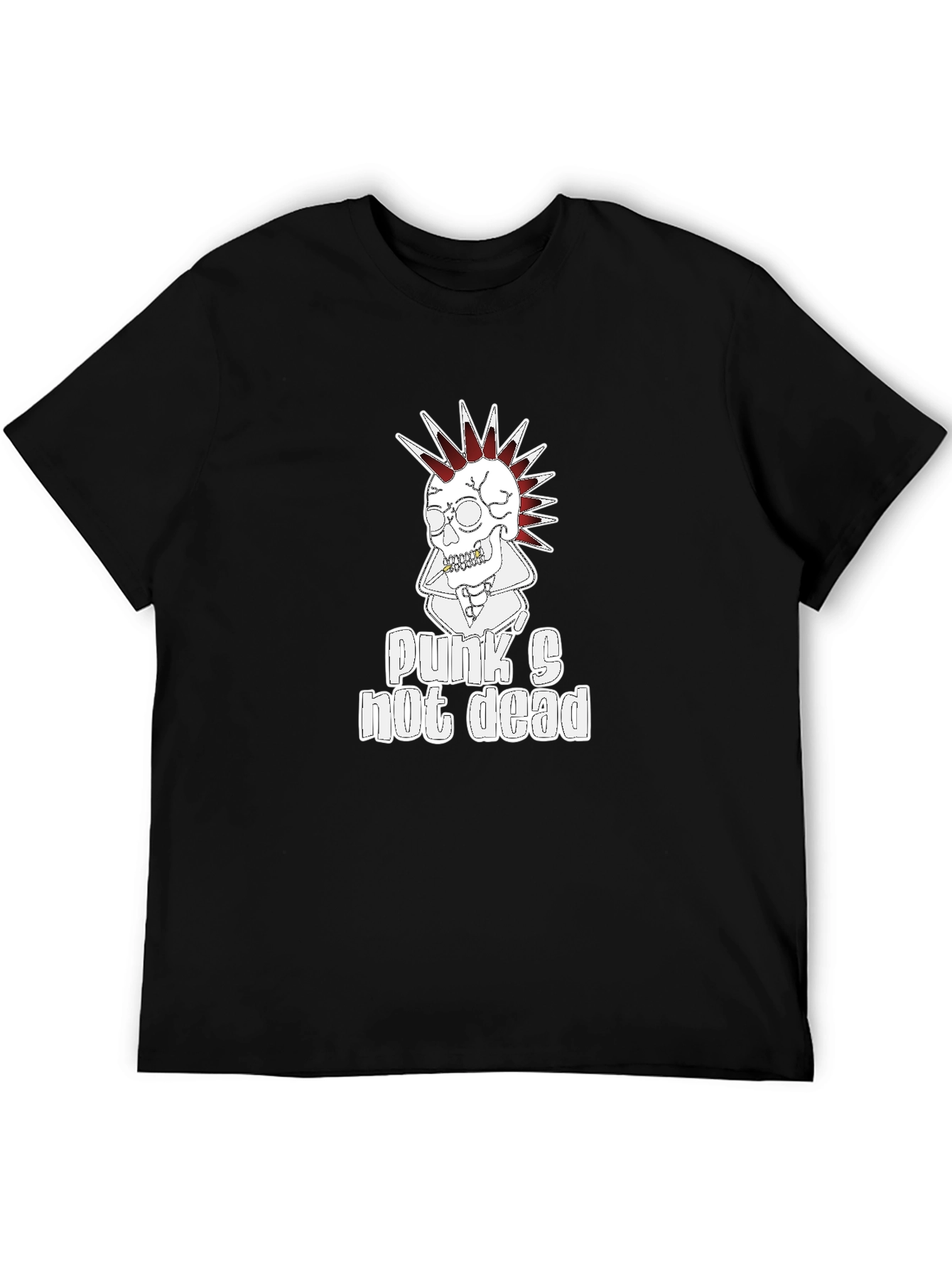 Punks Not Dead T-Shirt - Skull Graphic Tee