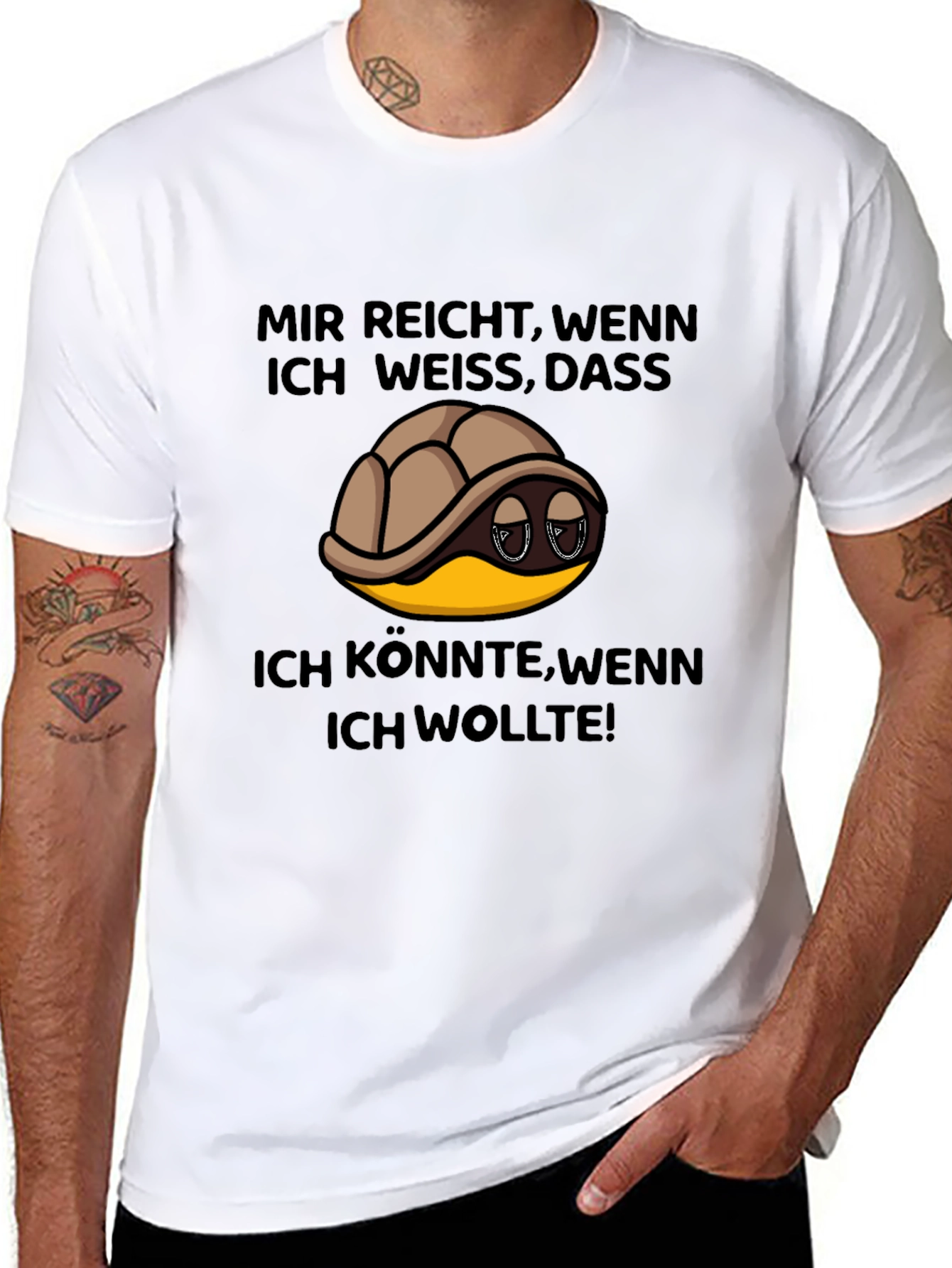 Turtle German Slogan T-Shirt
