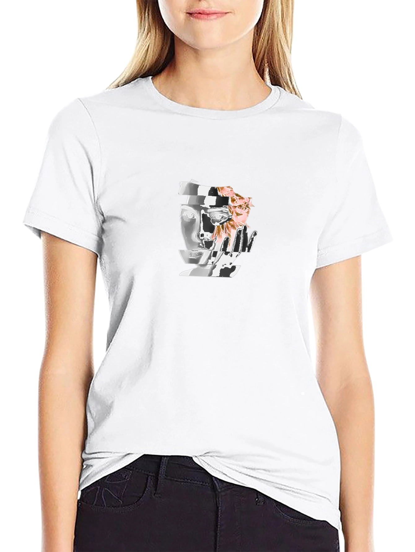 Modern Art Graphic T-Shirt - Black