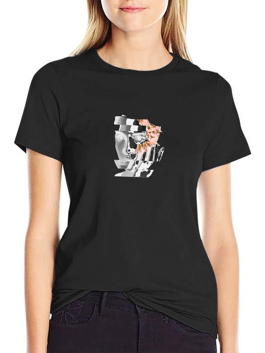 Modern Art Graphic T-Shirt - Black