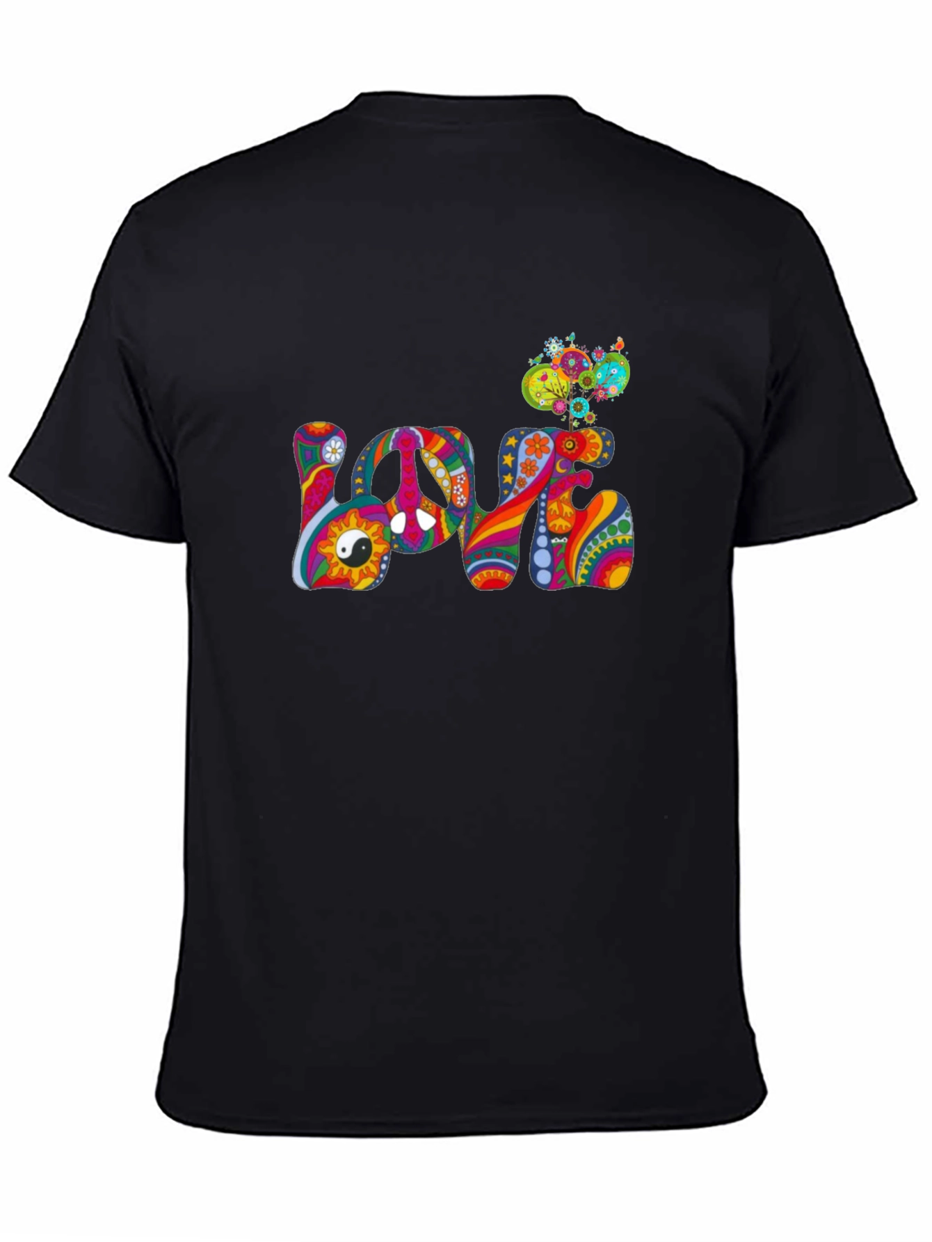 Retro Peace & Love Graphic T-Shirt