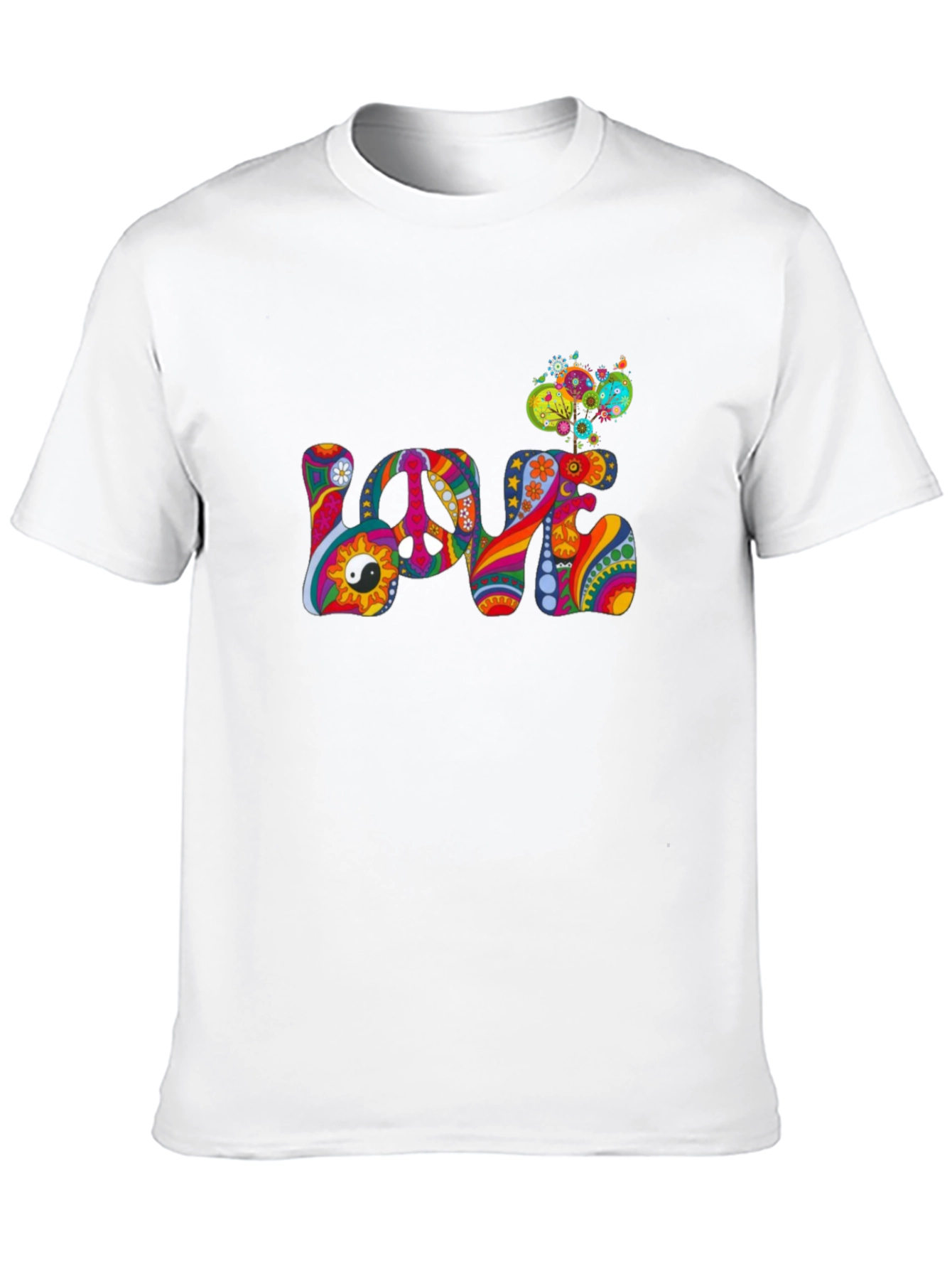 Retro Peace & Love Graphic T-Shirt