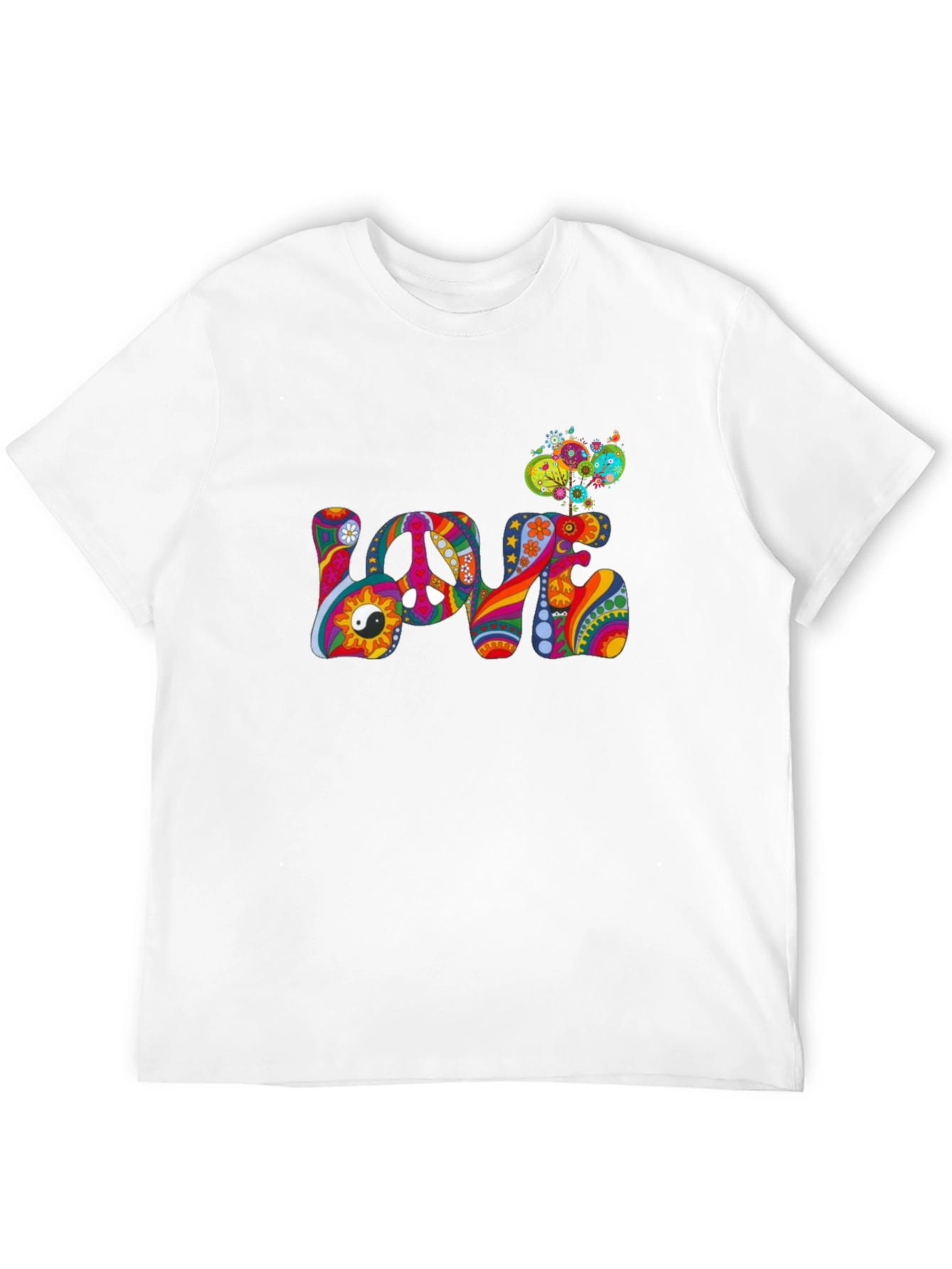 Retro Peace & Love Graphic T-Shirt