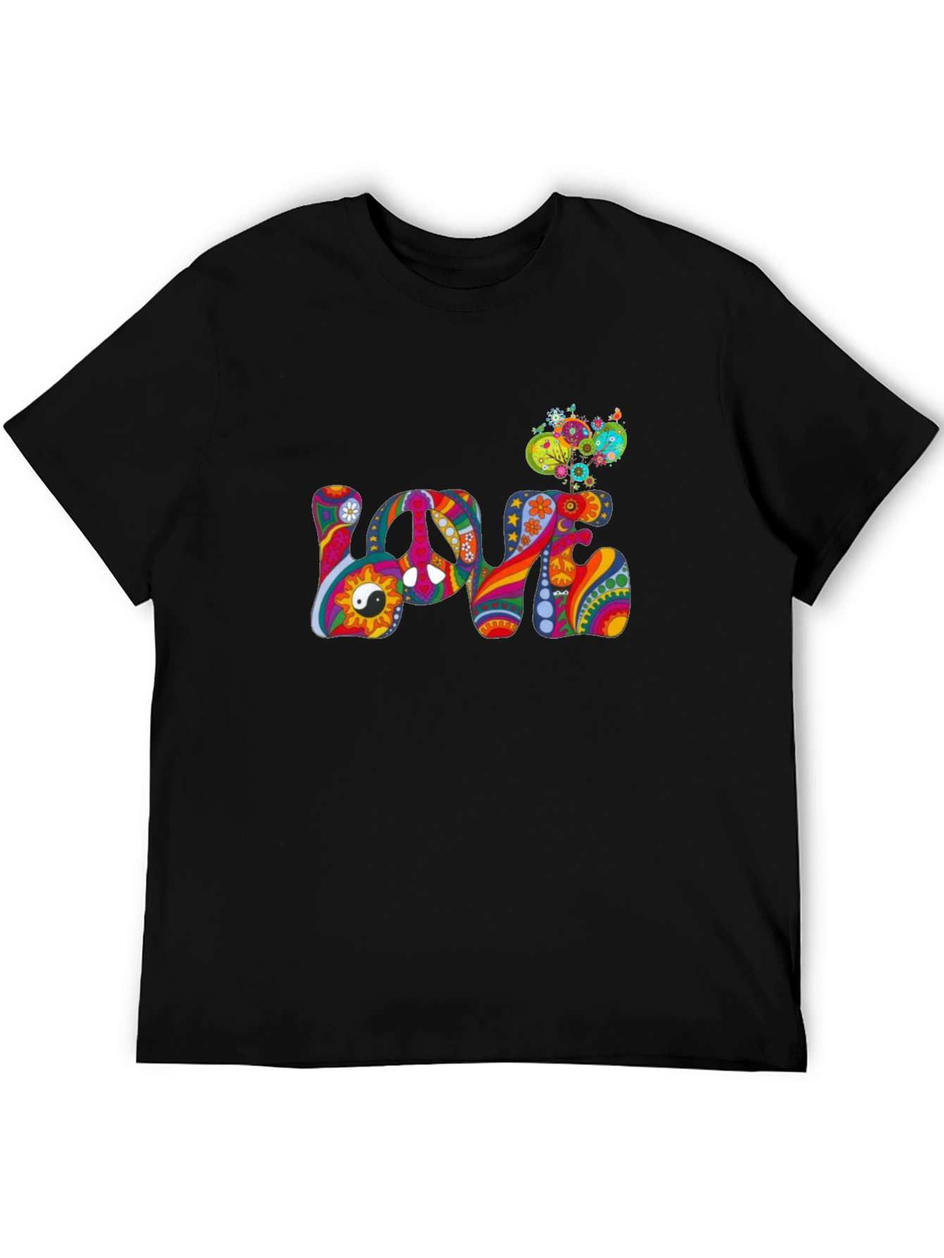 Retro Peace & Love Graphic T-Shirt