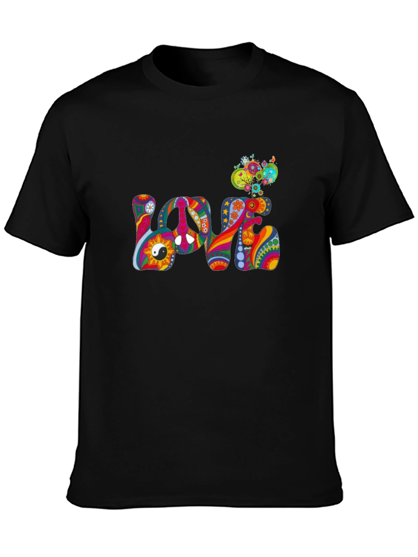 Retro Peace & Love Graphic T-Shirt
