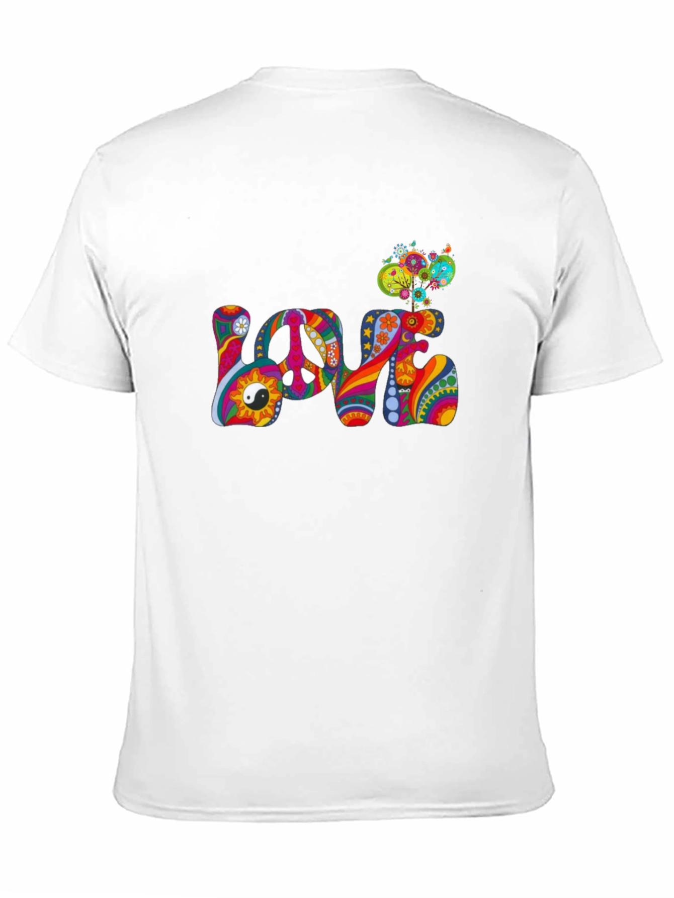 Retro Peace & Love Graphic T-Shirt