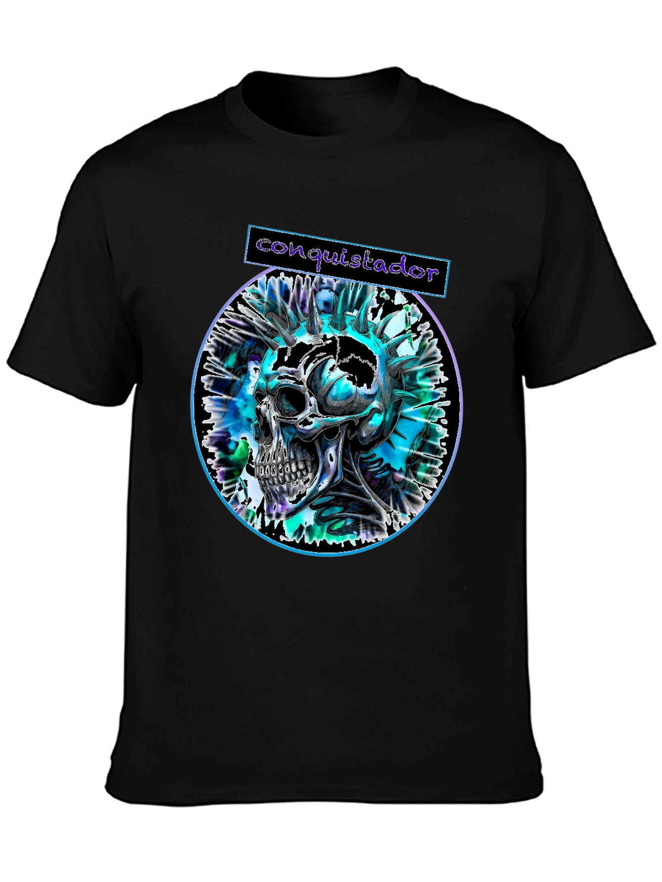 Conquistador Skull Graphic T-Shirt