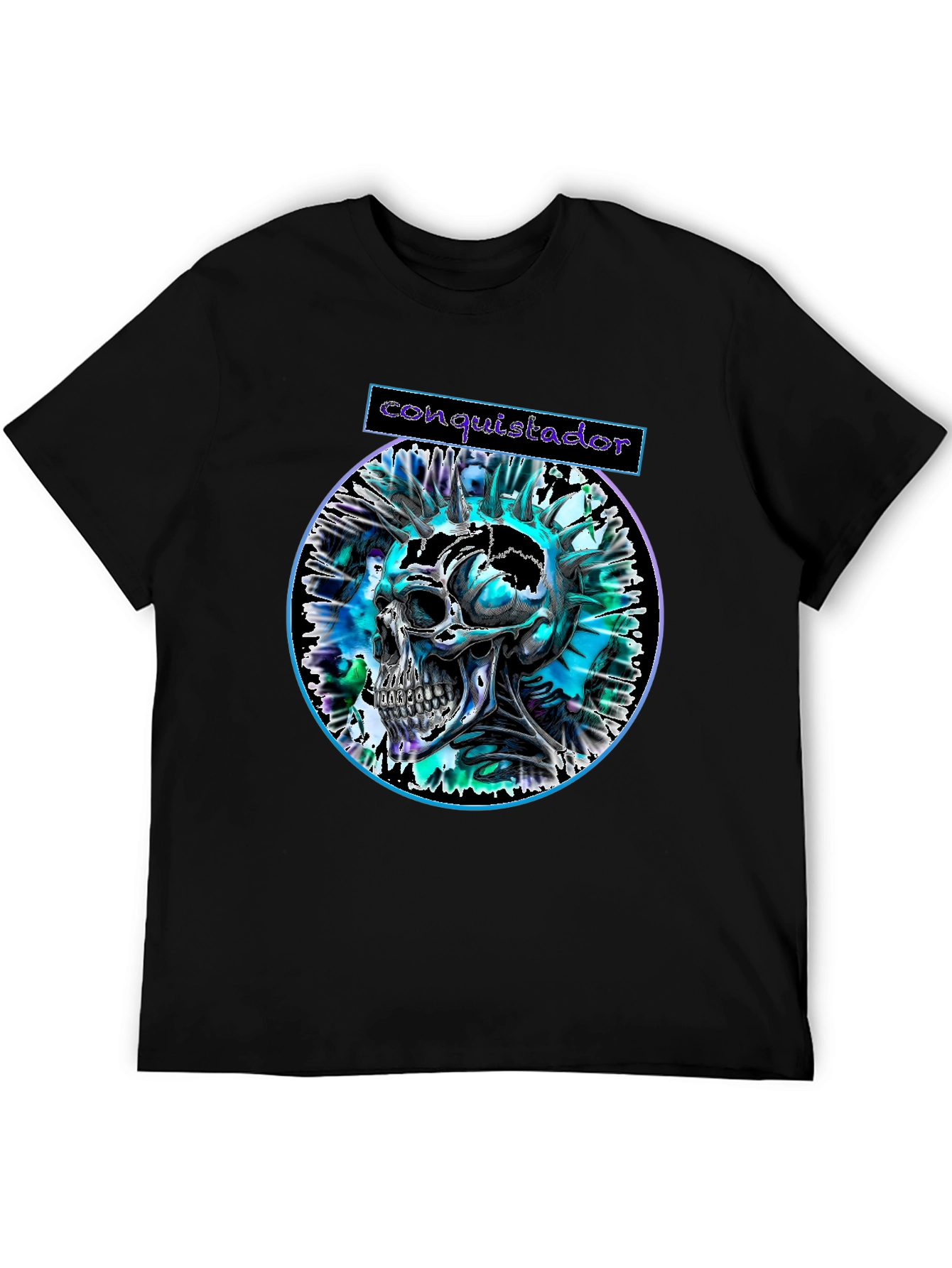 Conquistador Skull Graphic T-Shirt