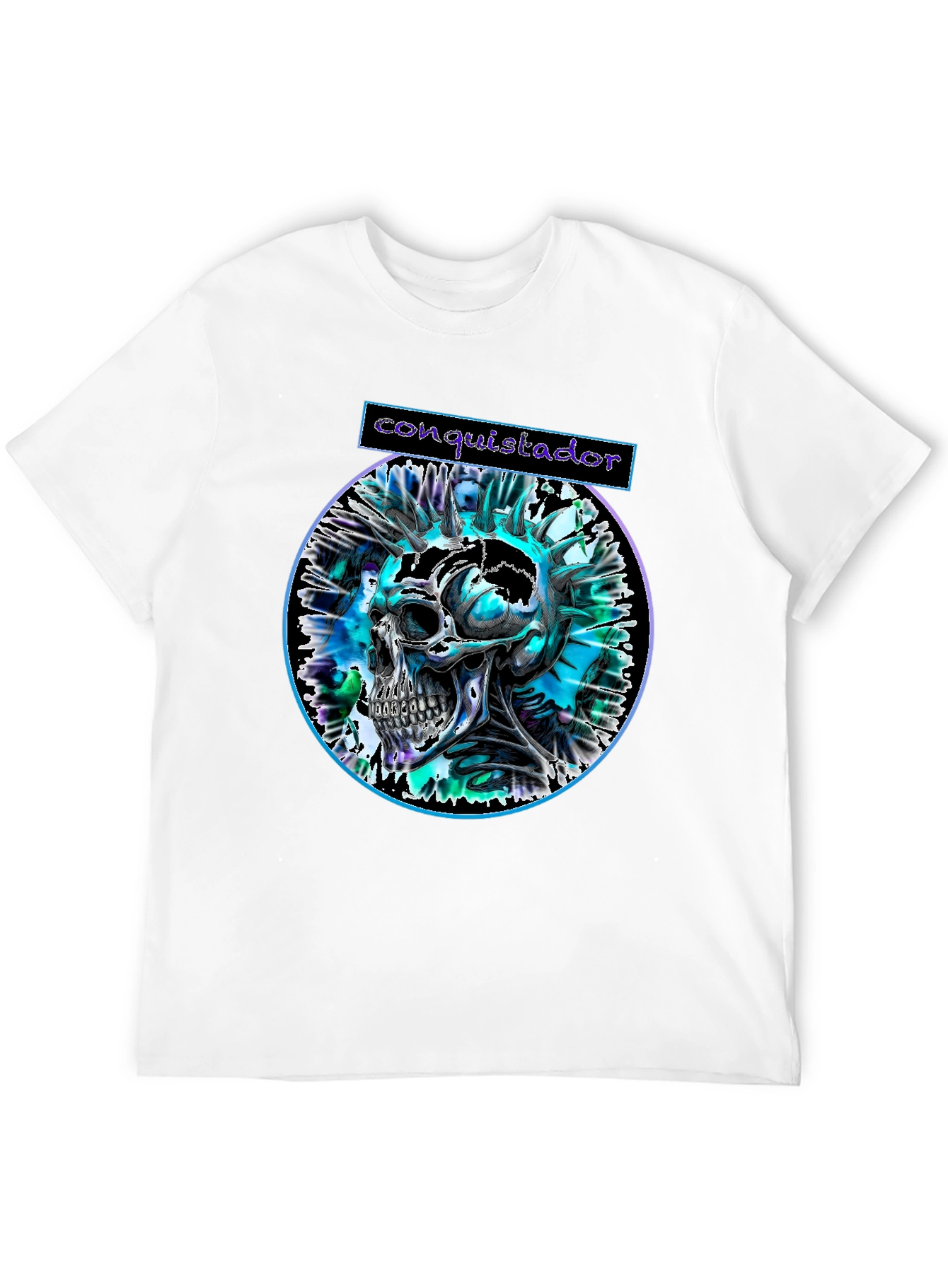 Conquistador Skull Graphic T-Shirt