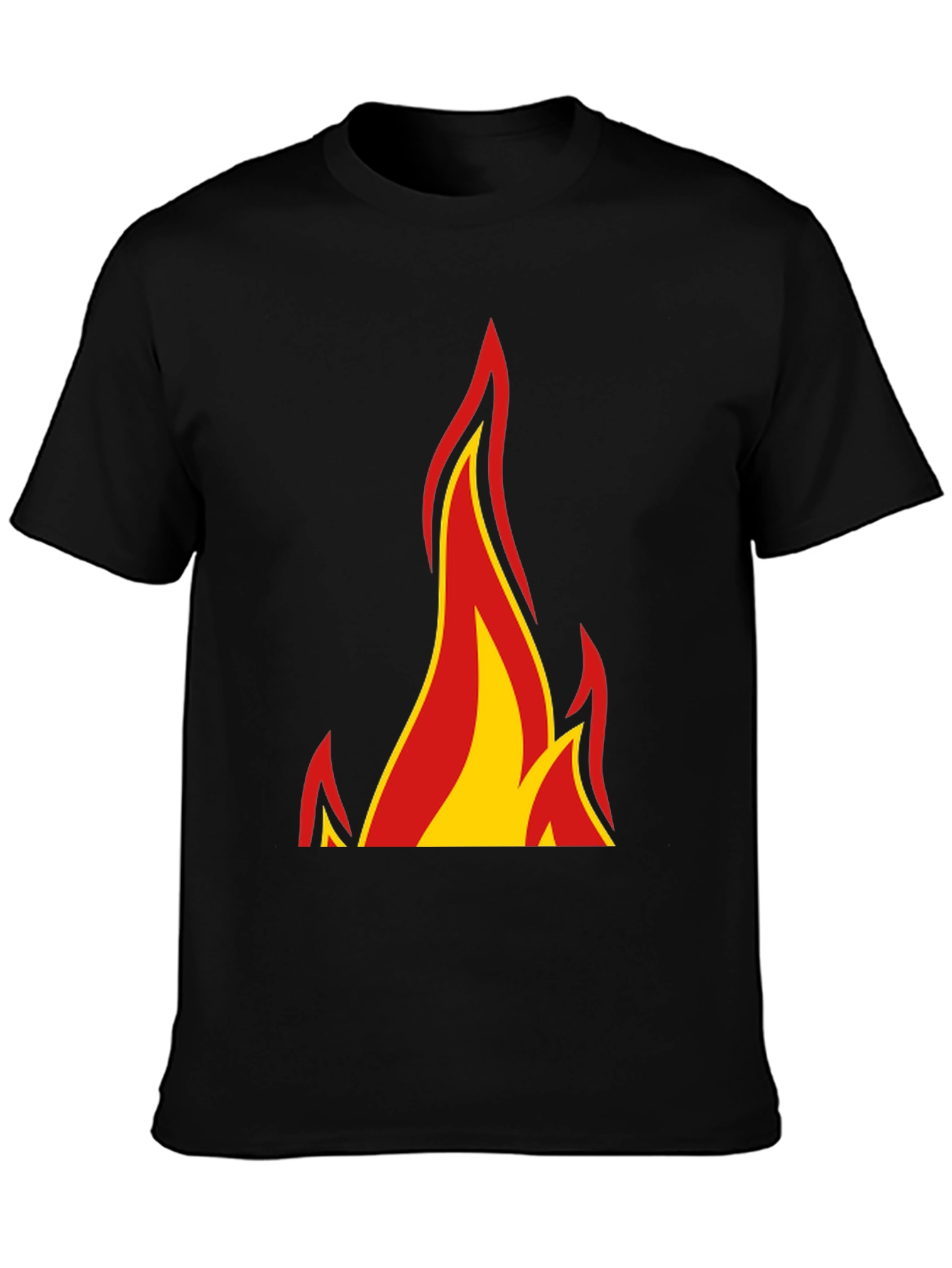 Flame Graphic Black T-Shirt - Bold & Stylish