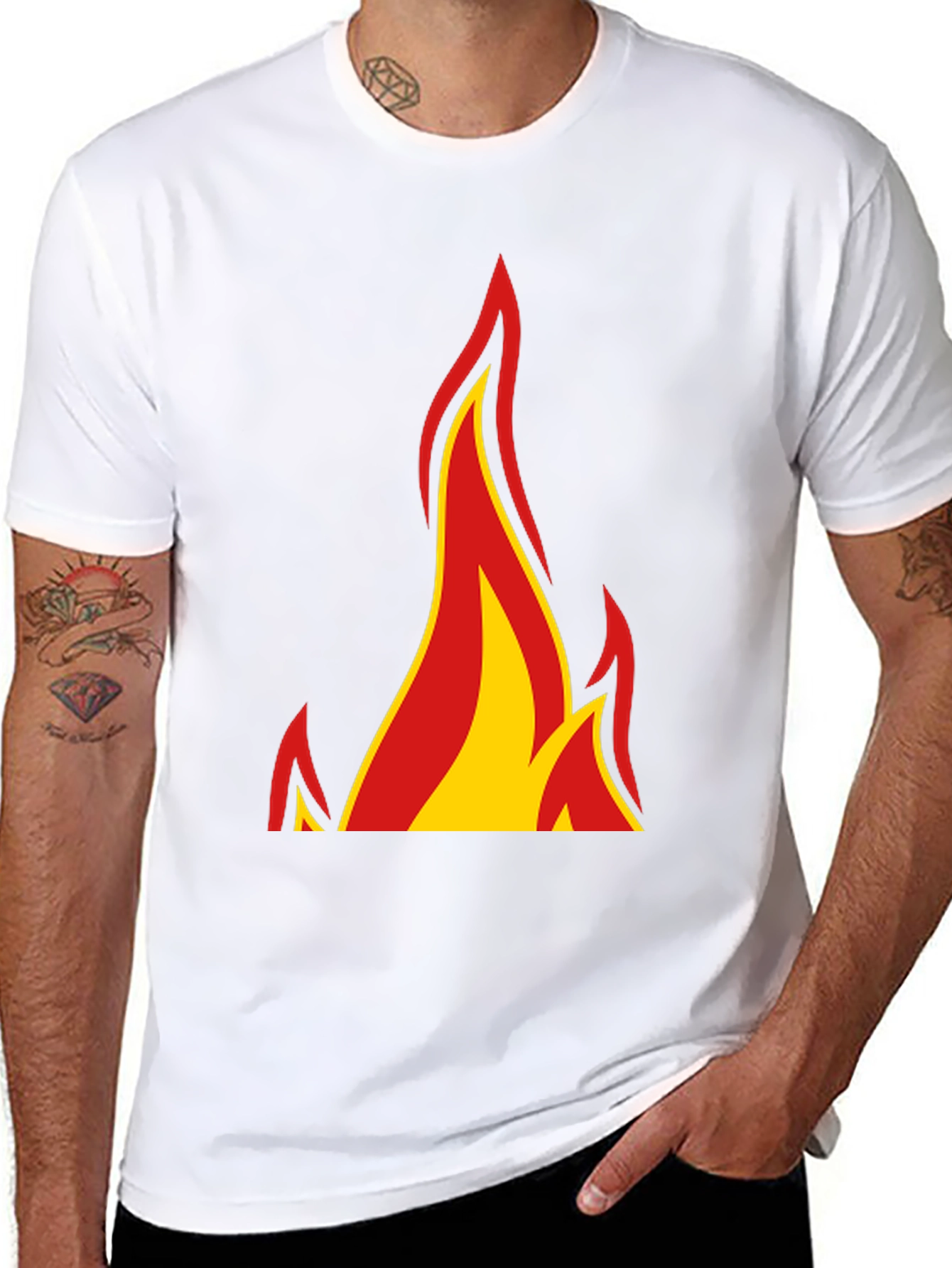 Flame Graphic Black T-Shirt - Bold & Stylish