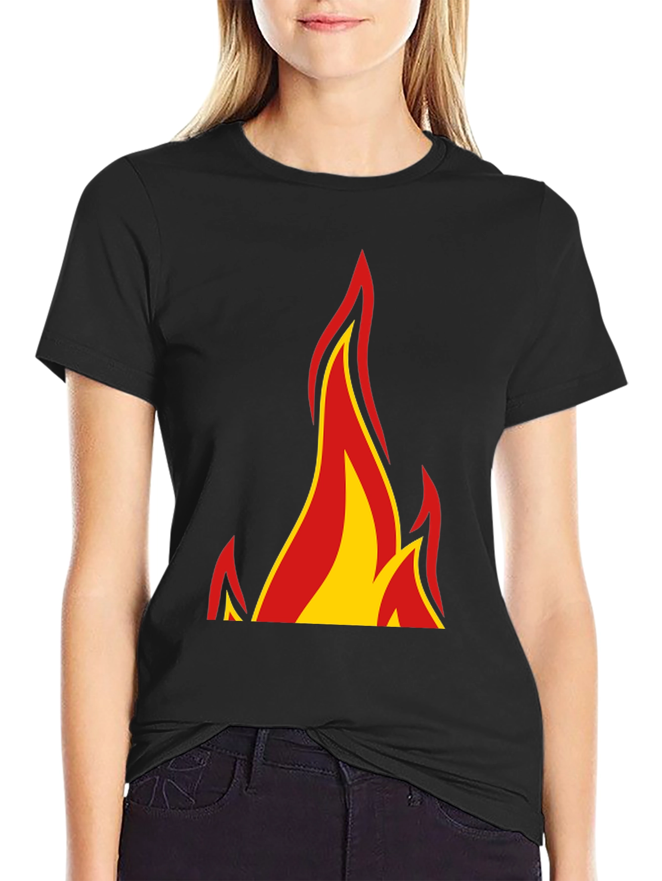 Flame Graphic Black T-Shirt - Bold & Stylish
