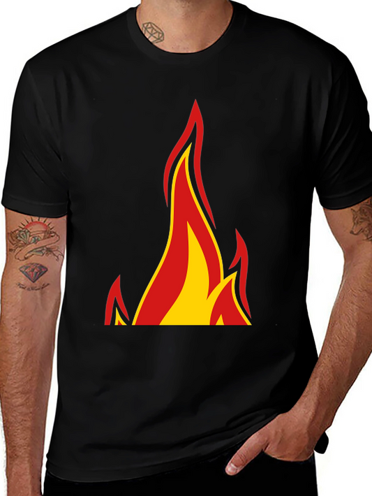 Flame Graphic Black T-Shirt - Bold & Stylish