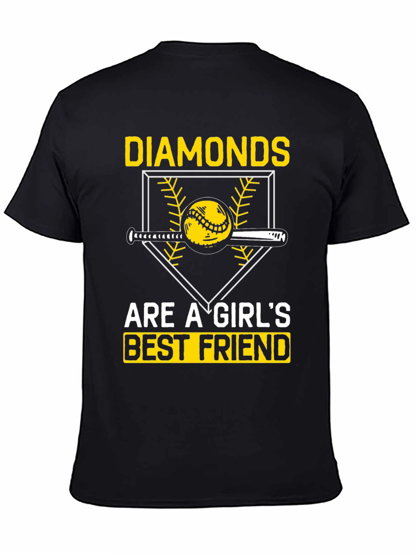 Diamonds Girls Best Friend T-Shirt Baseball Lover