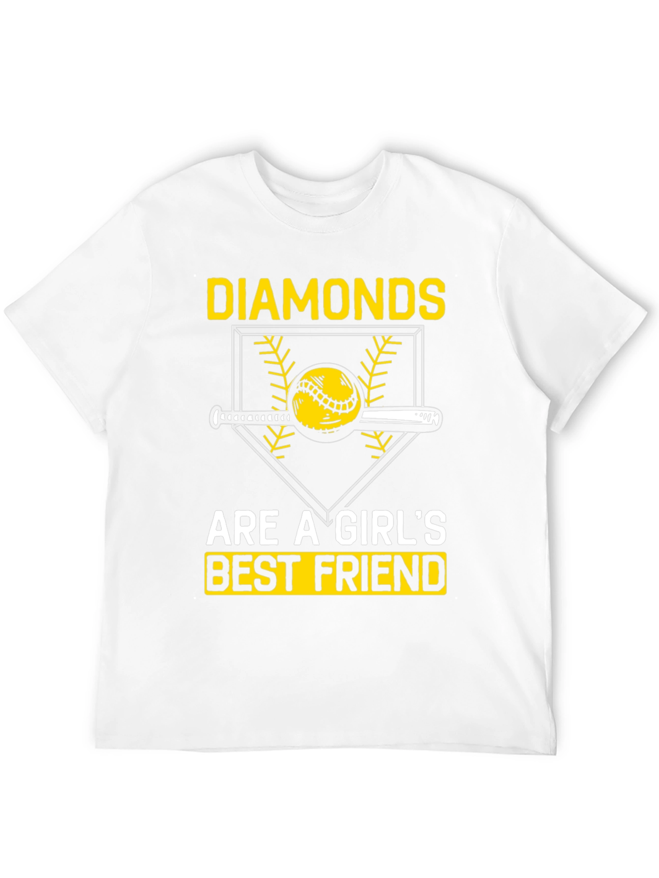 Diamonds Girls Best Friend T-Shirt Baseball Lover