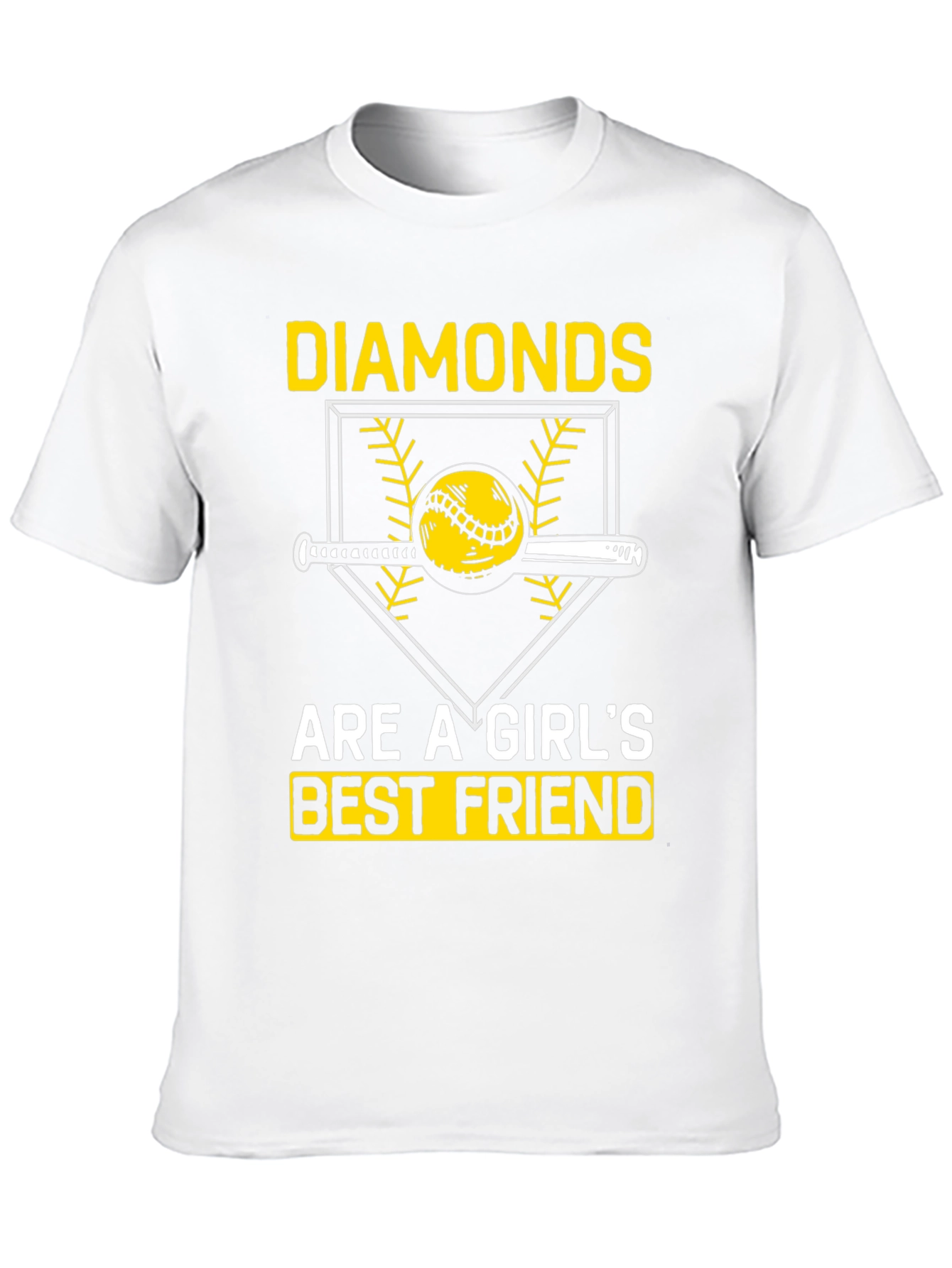 Diamonds Girls Best Friend T-Shirt Baseball Lover