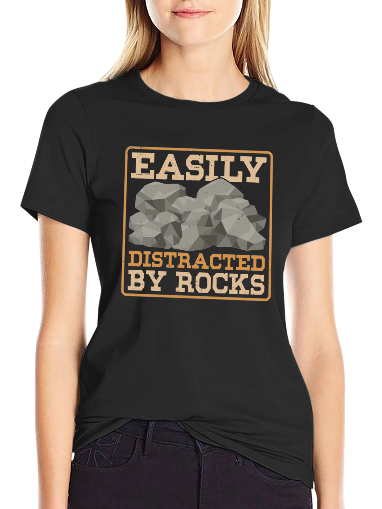 Easily Distracted By Rocks Graphic Tee