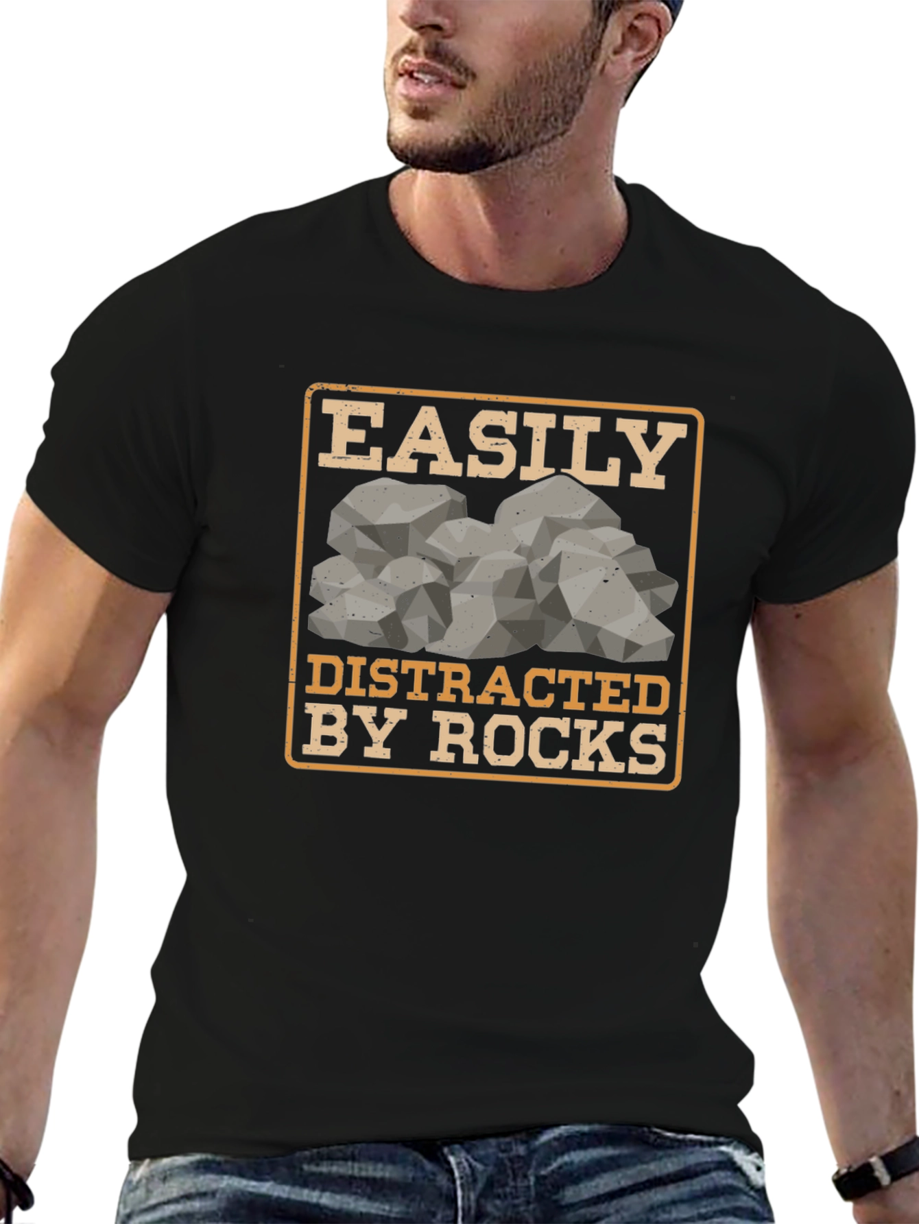 Easily Distracted By Rocks Graphic Tee