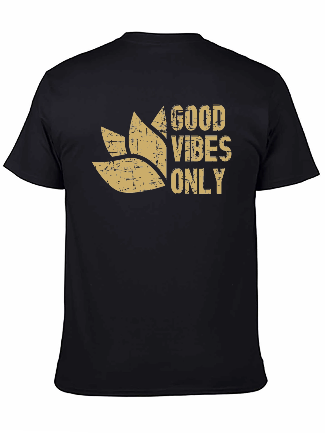 Good Vibes Only Graphic Tee - Black Cotton Blend